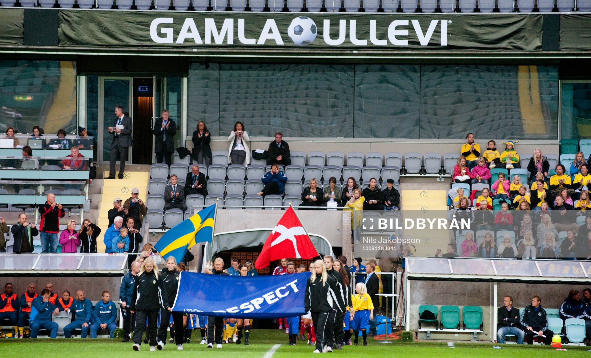 Inmarsch, lagen kommer in på Gamla Ullevi