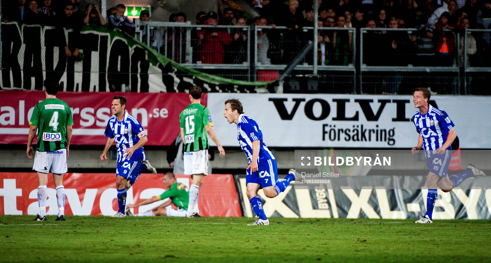 Tobias Hysén, Göteborg, gör 2-1, jubel