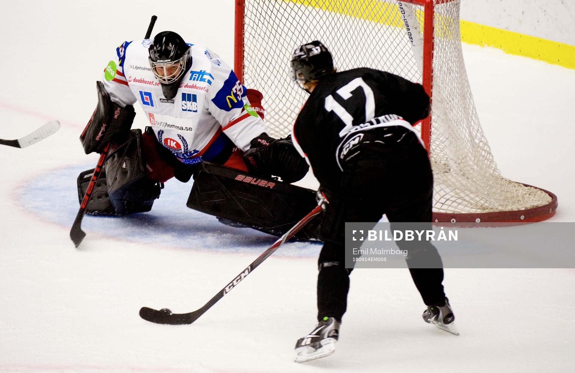 Jens Holmström, målvakt, Oskarshamn räddar när Lucas