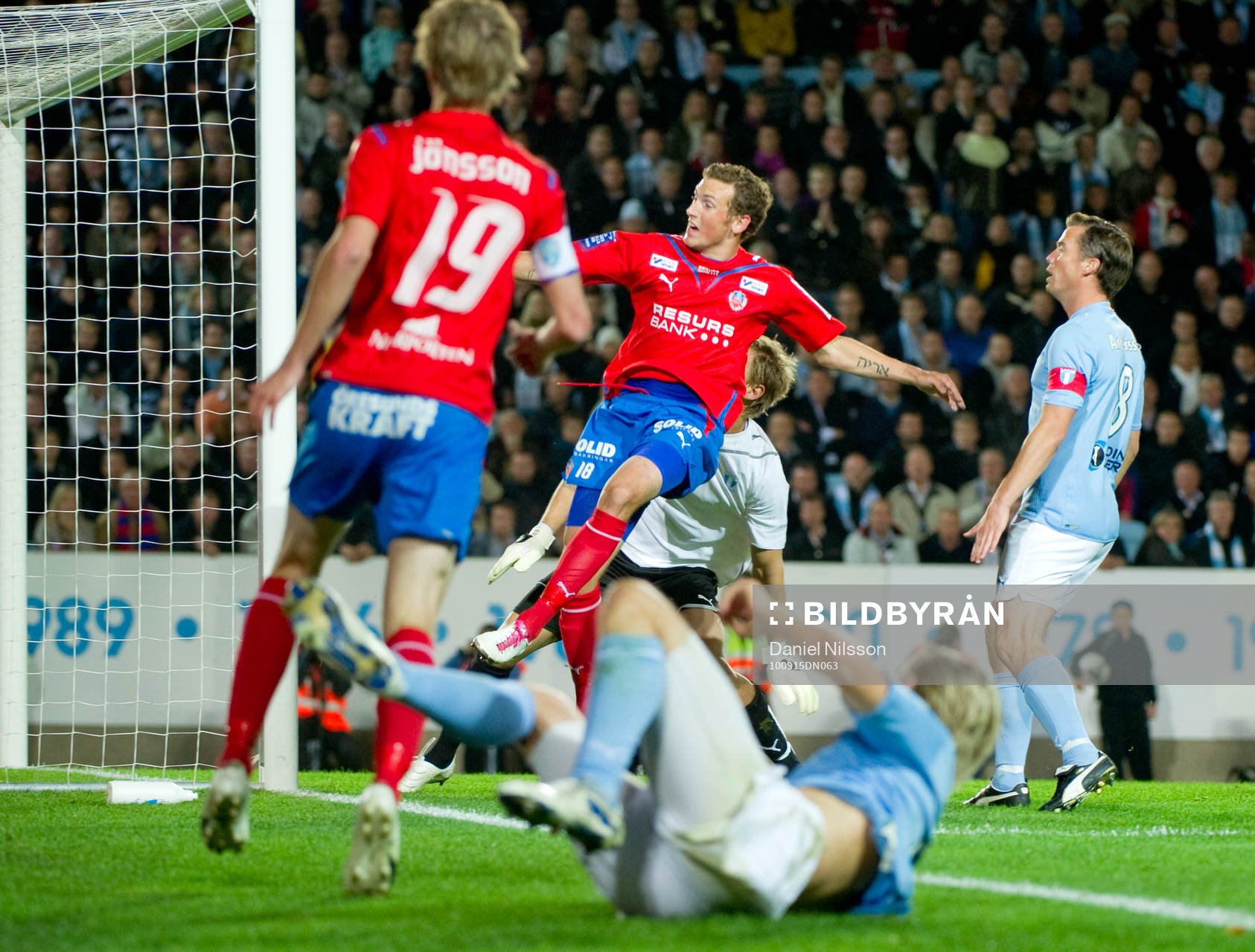 Alexander Gerndt, Helsingborg och målvakt, Johan Dahlin