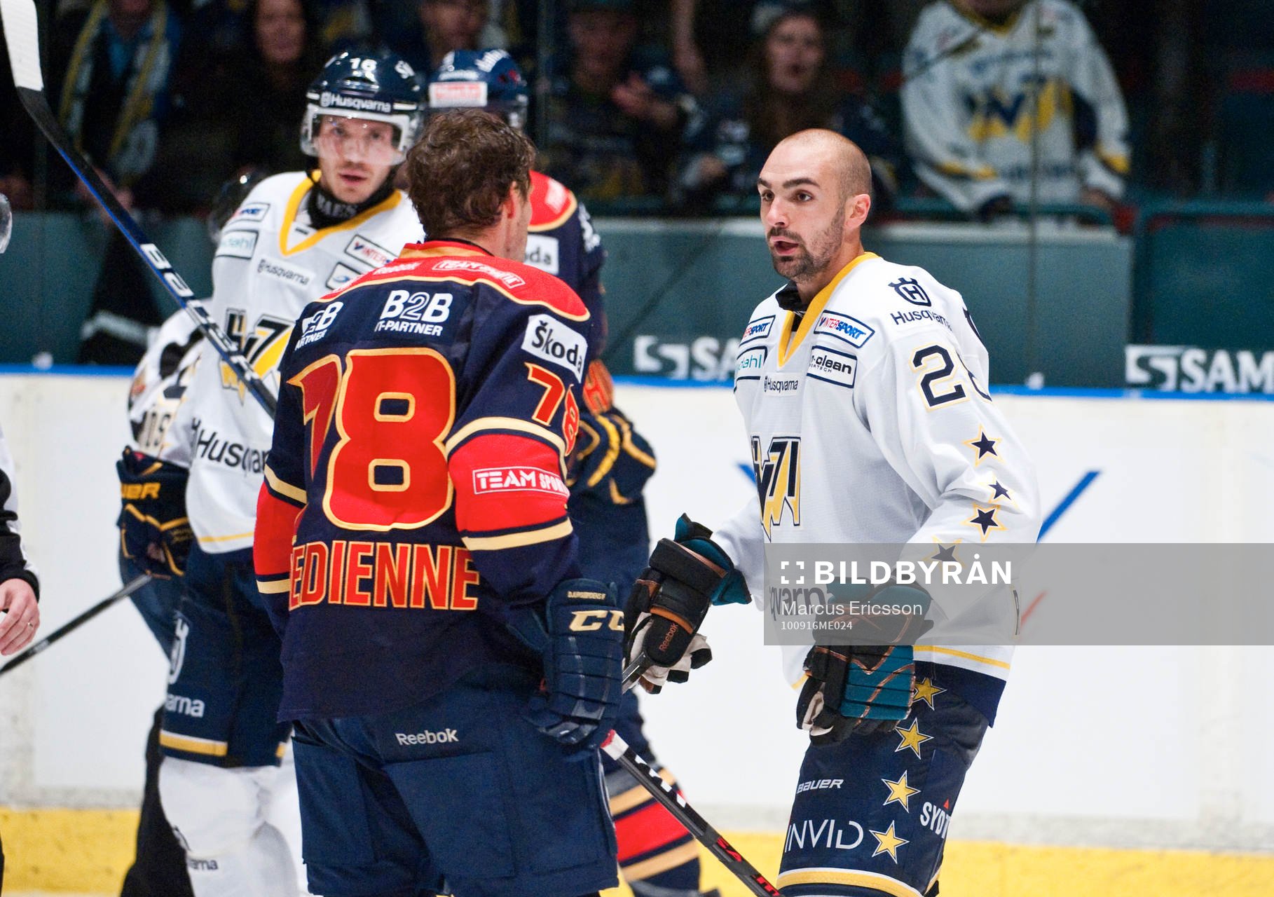 Daniel Rahimi, HV71 och Josef Boumidienne, Djurgården,