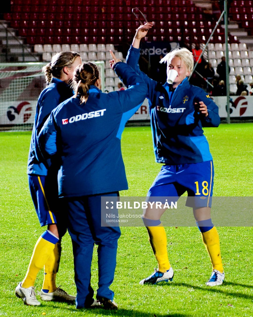  Nilla Fischer, Sverige, jubel.