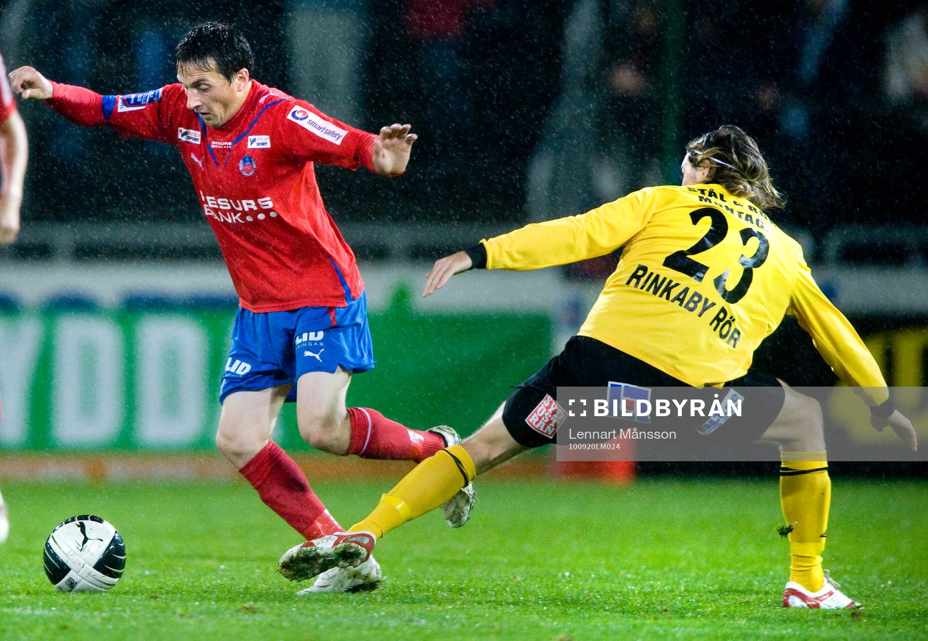 Emanuel Svensson, Mjällby fäller Ardian Gashi, Helsingborg