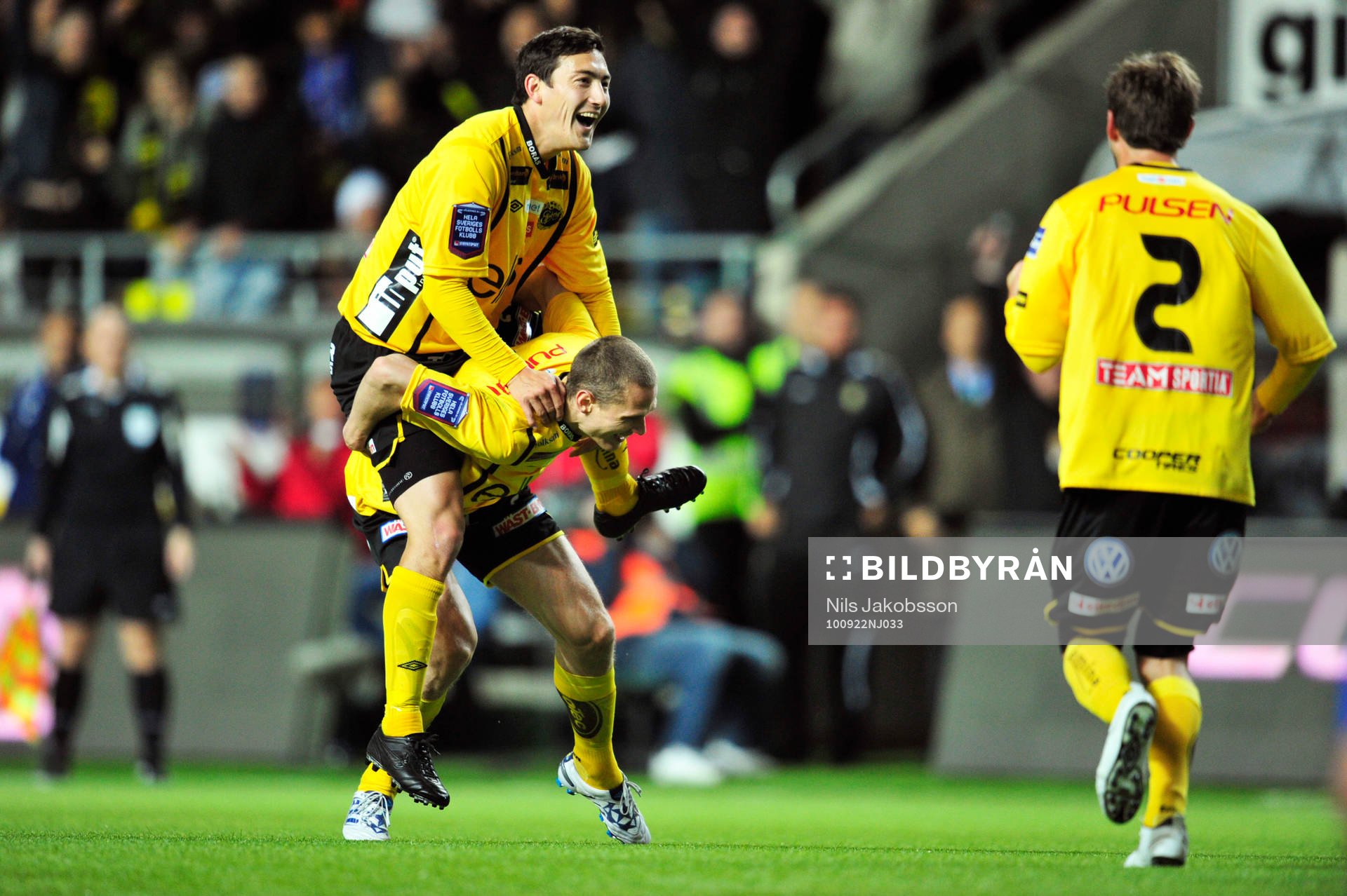  Jon Jönsson och Stefan Ishizaki, Elfsborg, jubel.