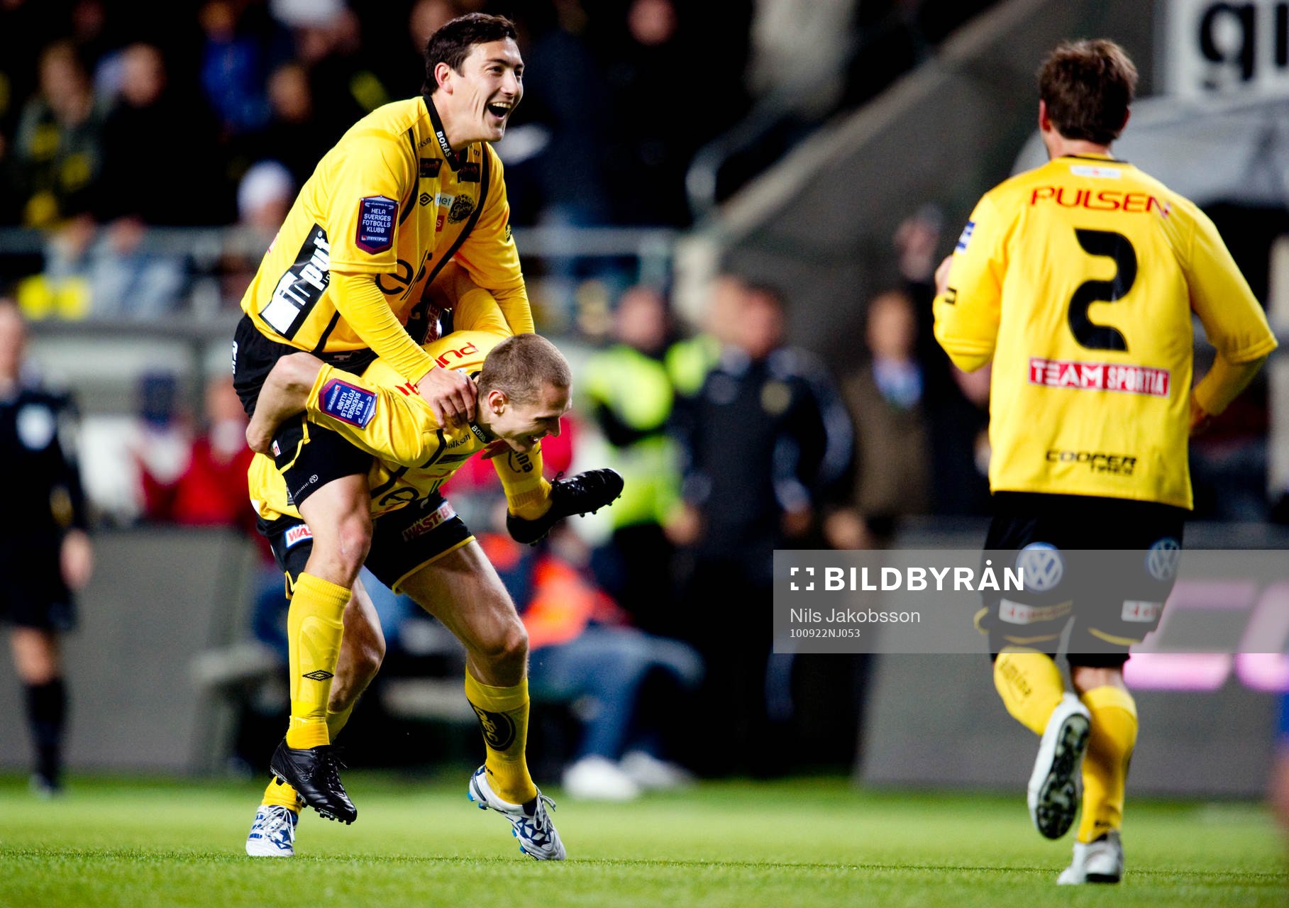  Stefan Ishizaki, Jon Jönsson, Elfsborg, jubel.