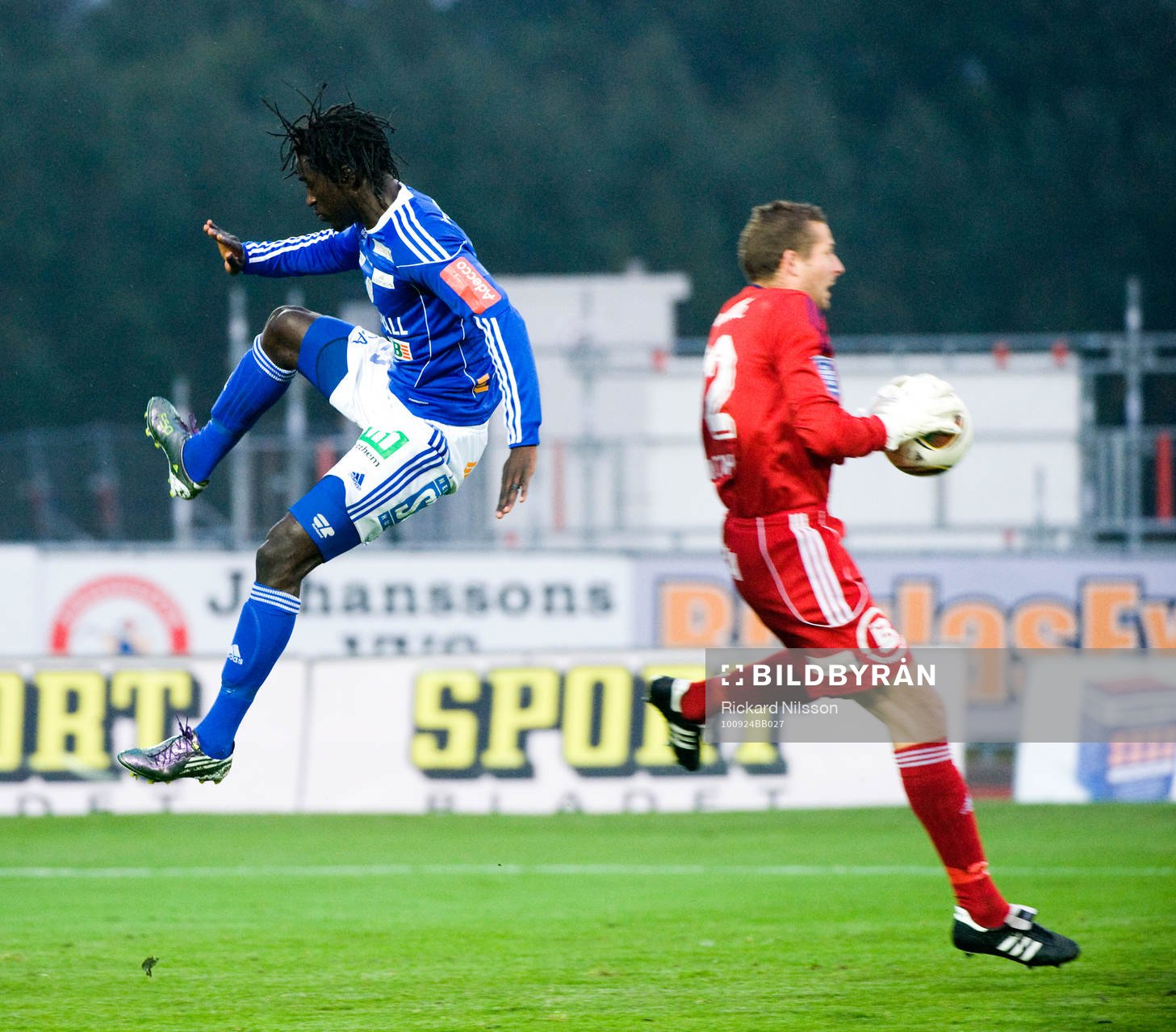 Alieu Jagne, Sundsvall och Daniel Andersson, målvakt,