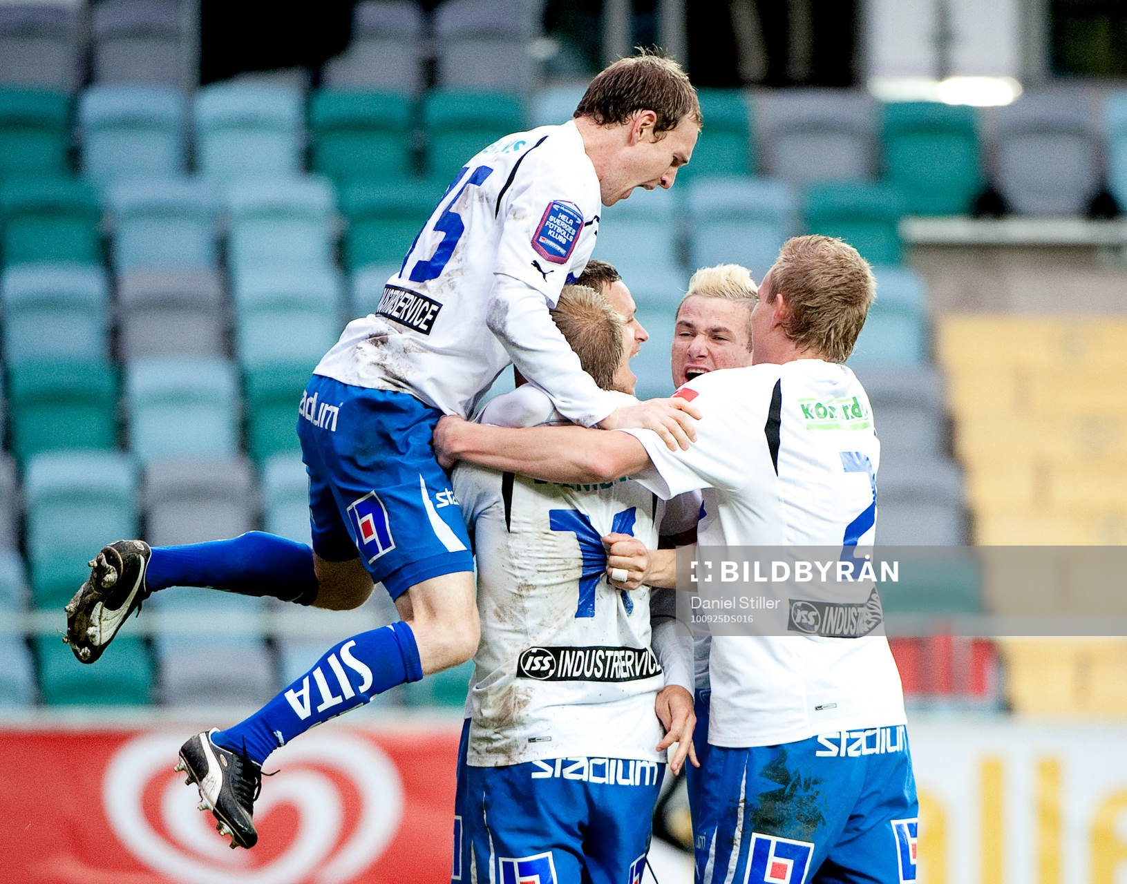 Shptetim Hasani, Norrköping, gör 1-0. Jubel