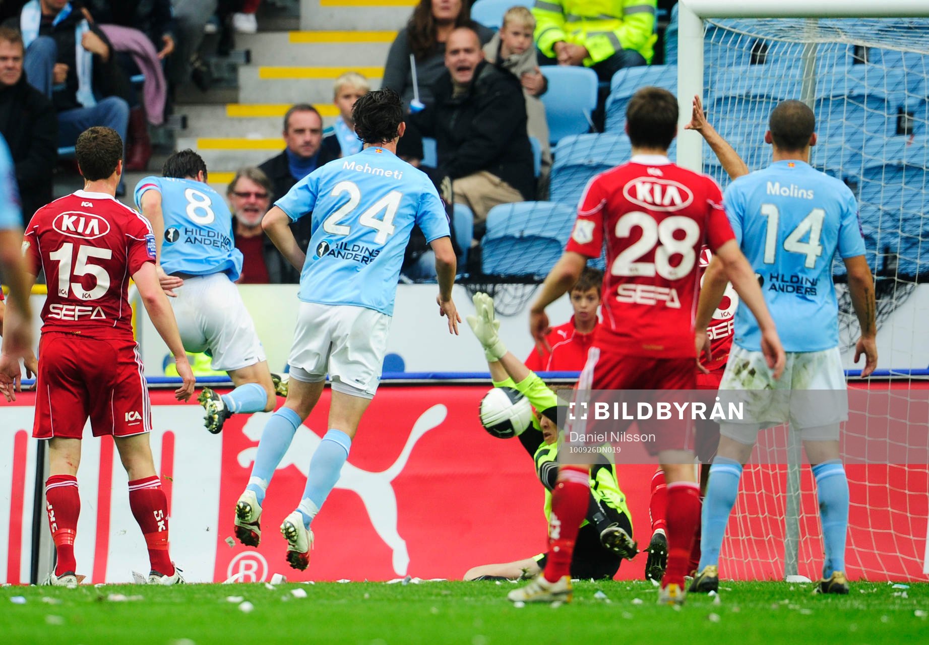 Daniel Andersson, Malmö gör 1-0 bakom Markus Sandberg,