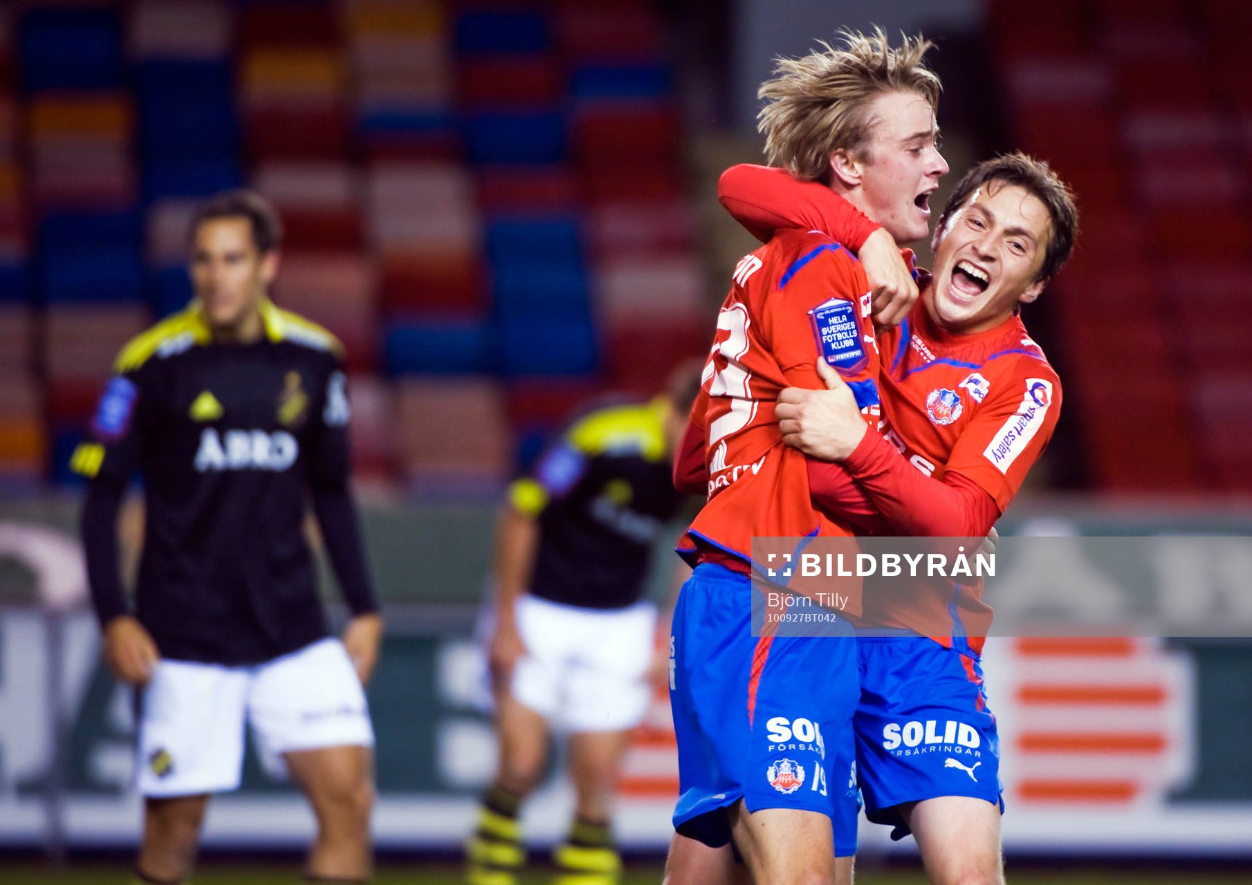 Rasmus Jönsson och Ardian Gashi, Helsingborg, jubel