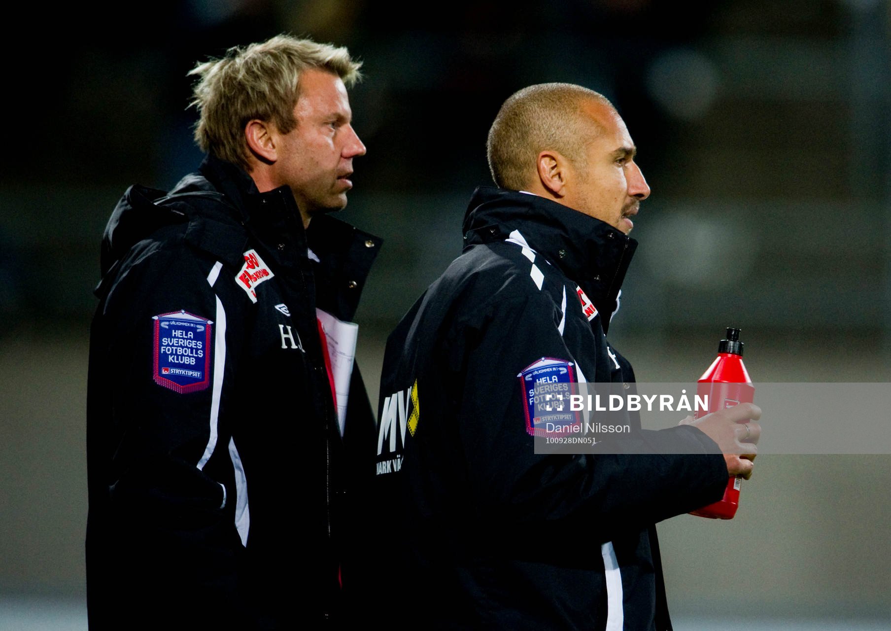 Henrik Larsson, tränare och Hans Eklund ass. tränare,