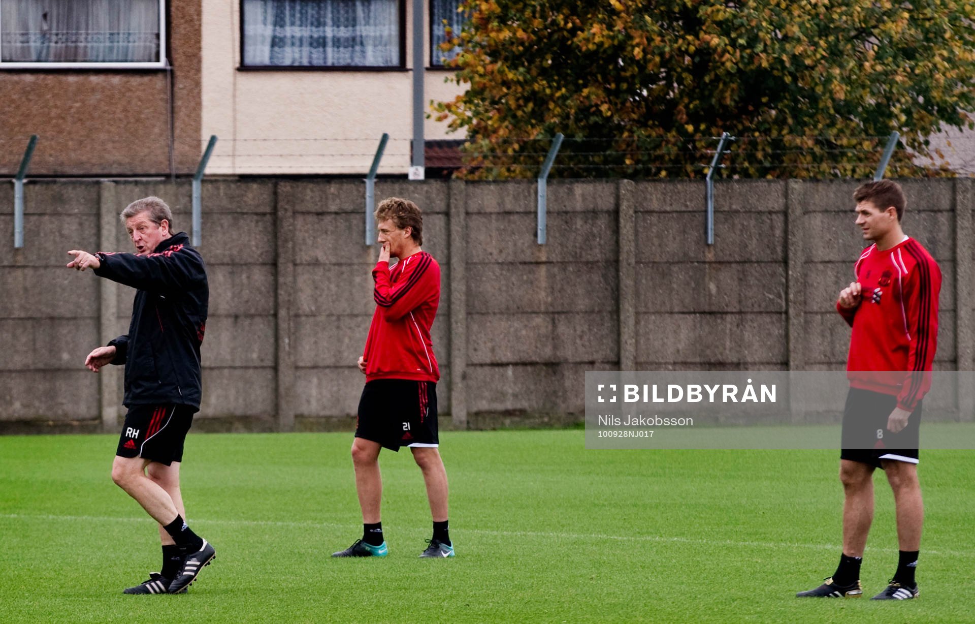 Liverpool tränar på anläggningen Melwood, Roy Hodgson