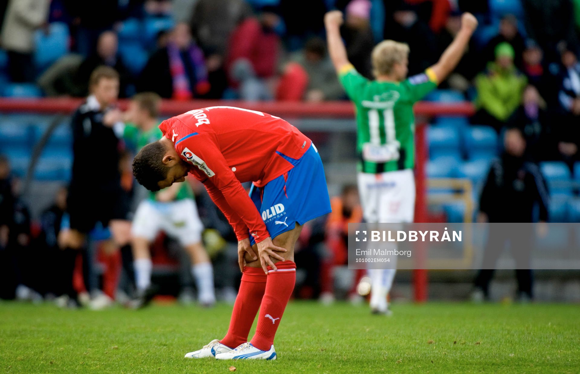 Deppigt i Helsingborg. Andrian Gashi, Helsingborg, depp