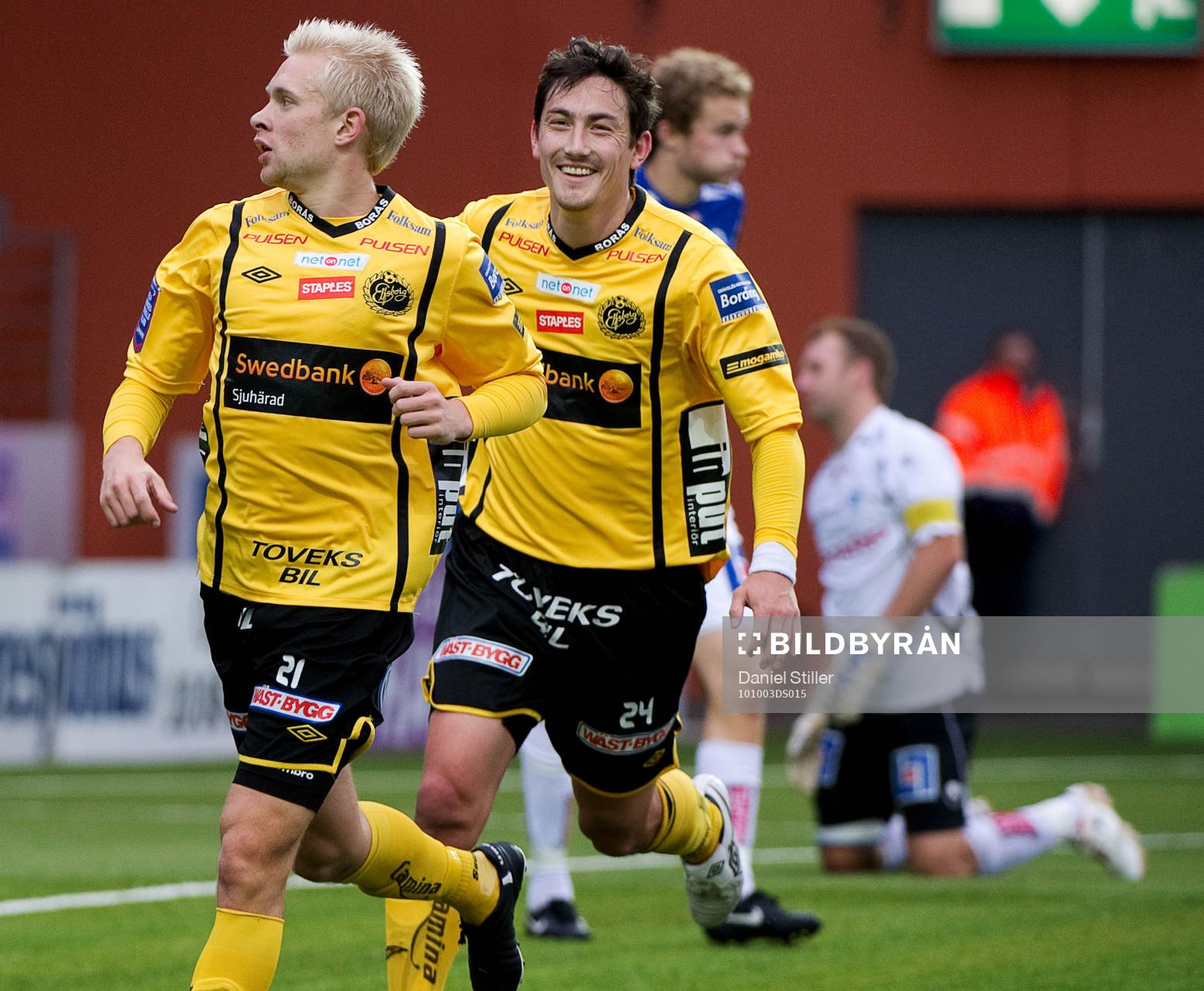 Johan Larsson, Elfsborg, gör mål. Jubel Stefan Ishizaki