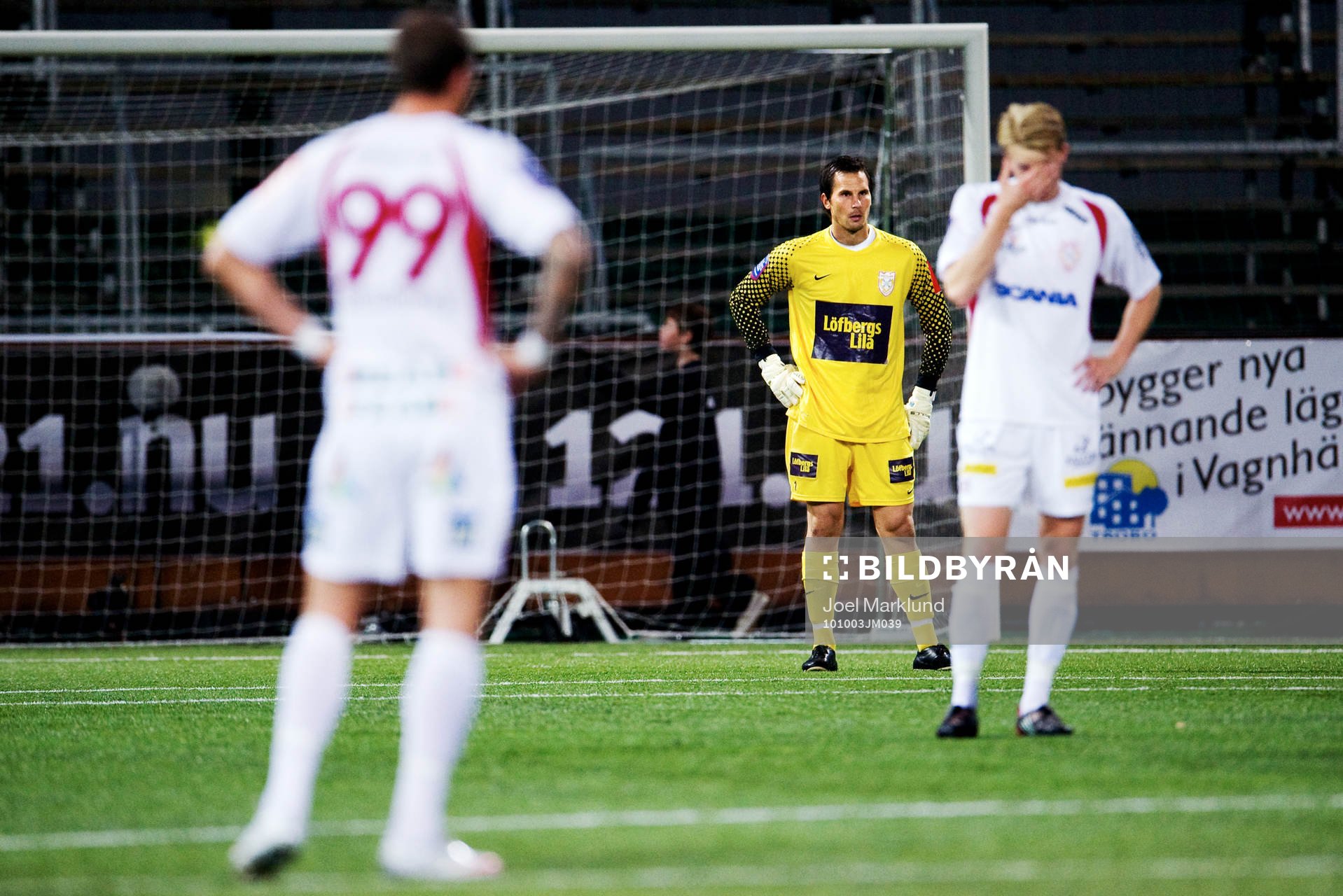 Andreas Haddad, Magnus Bahne, målvakt, och Mikael