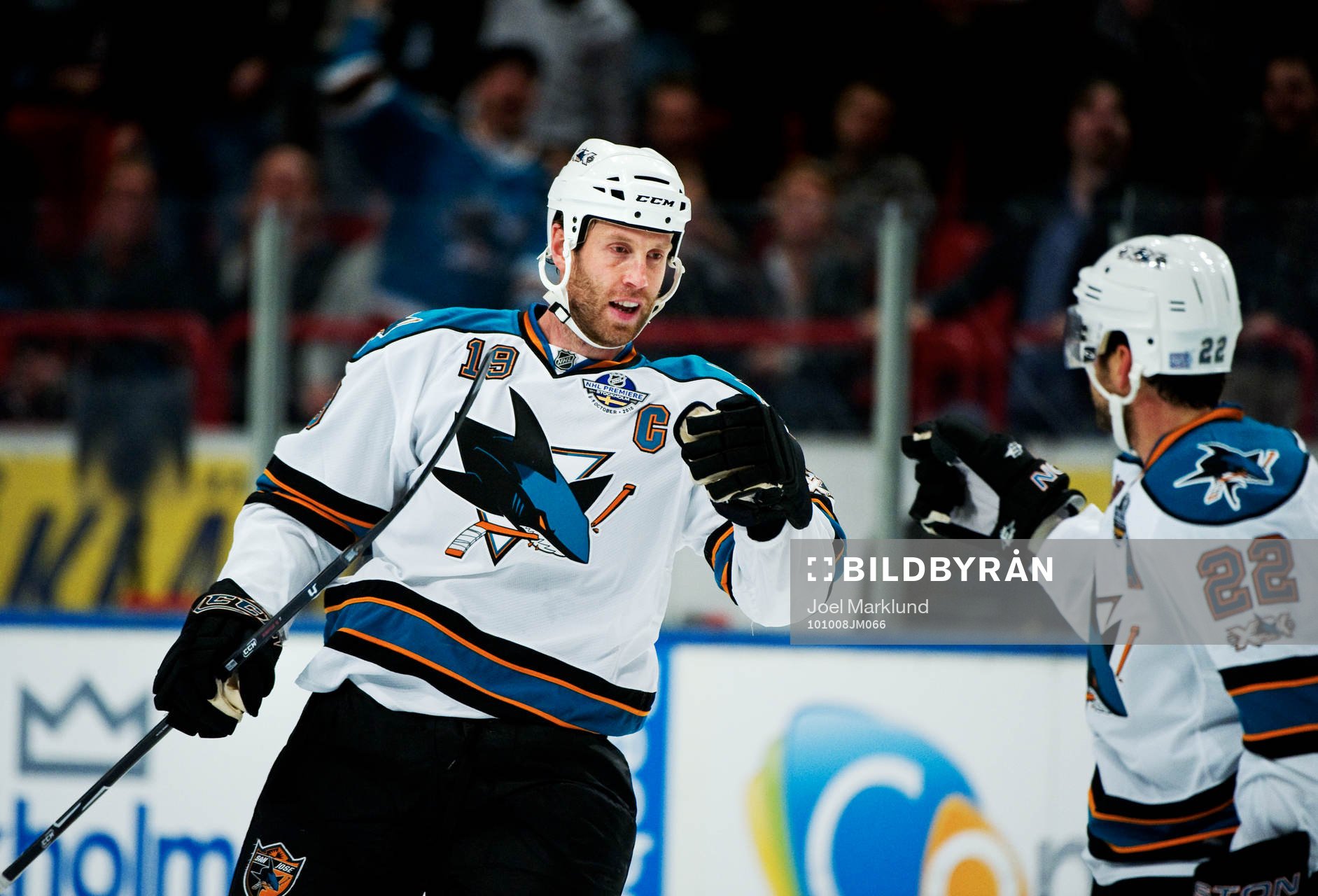 Joe Thornton, San Jose, jubel