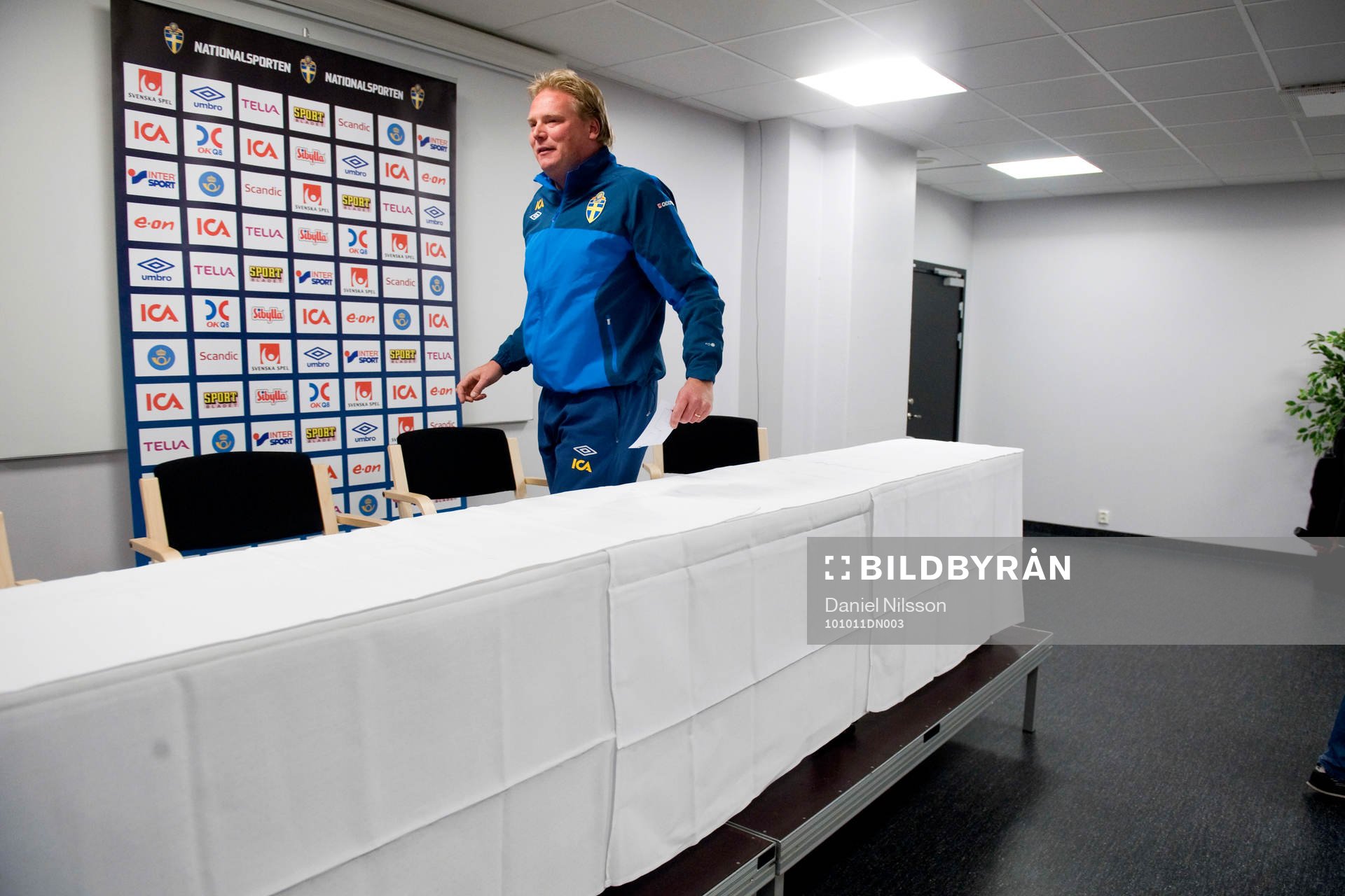 Jörgen Lennartssson, förbundskapten U21 Sverige , gjorde