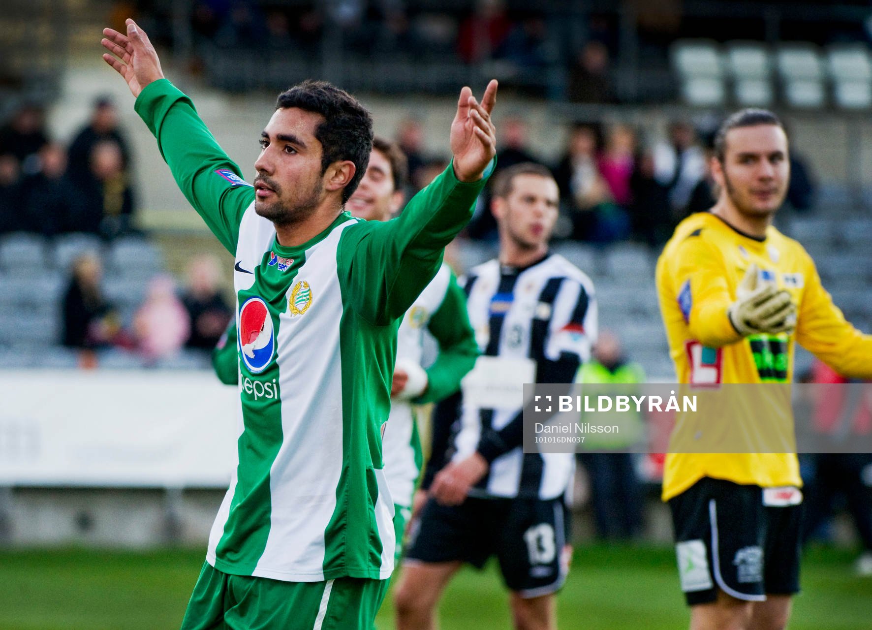 Sebastian Castro-Tello, Hammarby gjorde 1-0. Jubel. Peter
