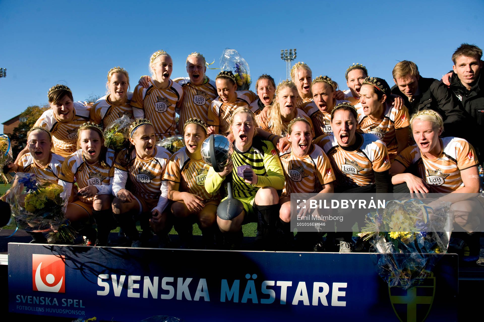 Guldjubel i LDB Malmö, jubel, glädje. SM-guld, Svenska