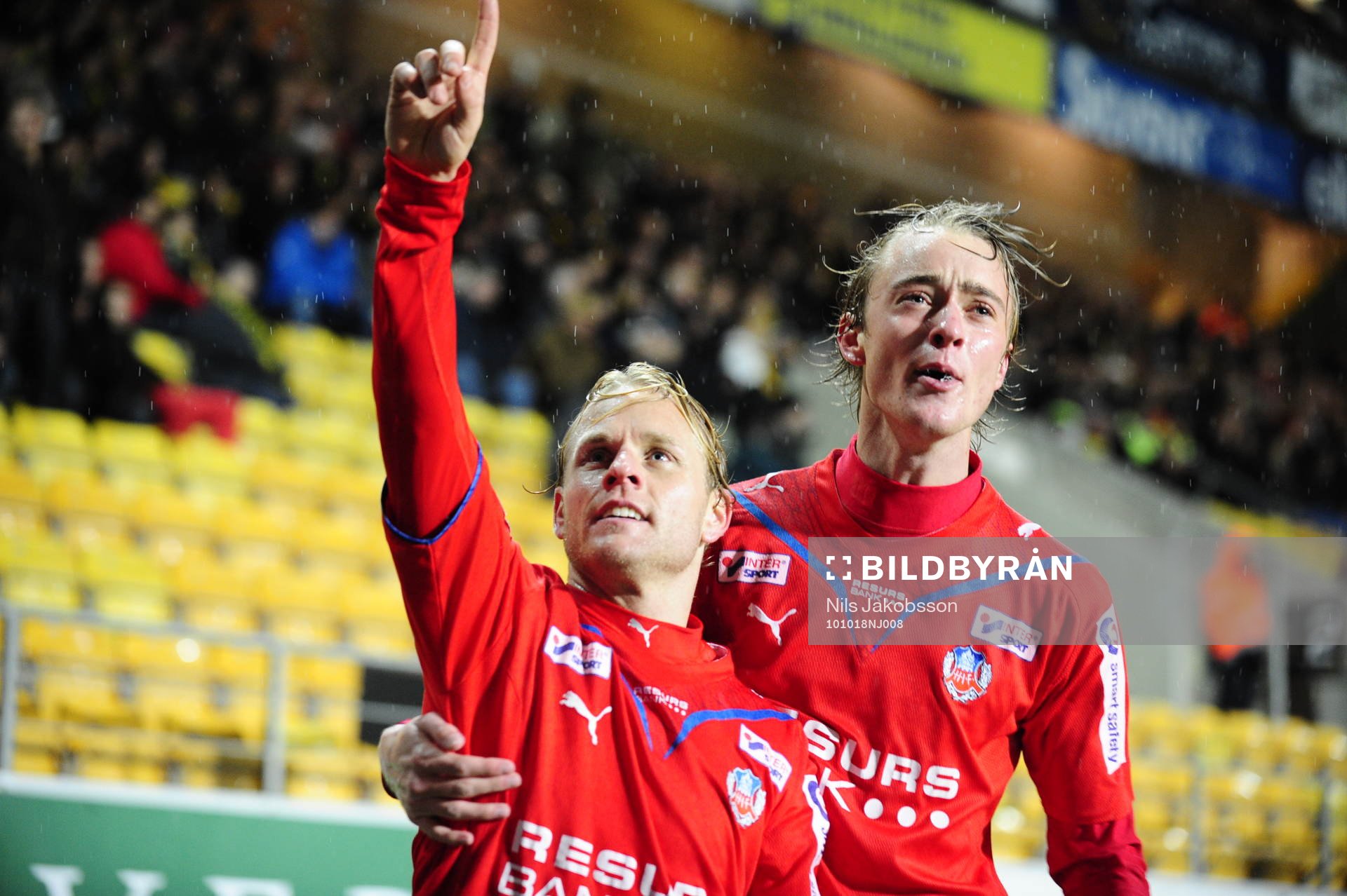 Erik Sundin och Rasmus Jönsson, Helsingborg (jubel)