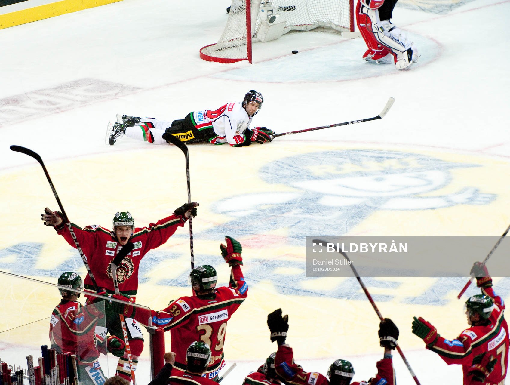 Per-Johan Axelsson, Frölunda, gör 2-0. Jubel