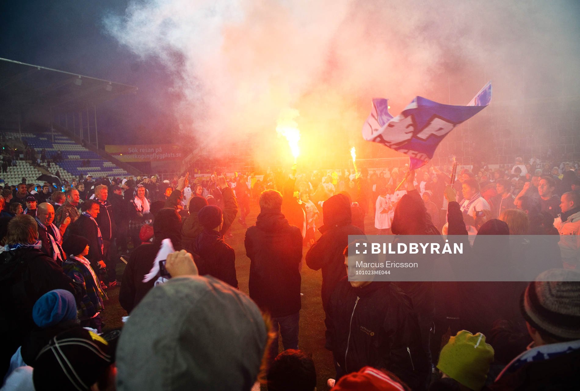 Norrköping firar sin uppgång till Allsvenskan på