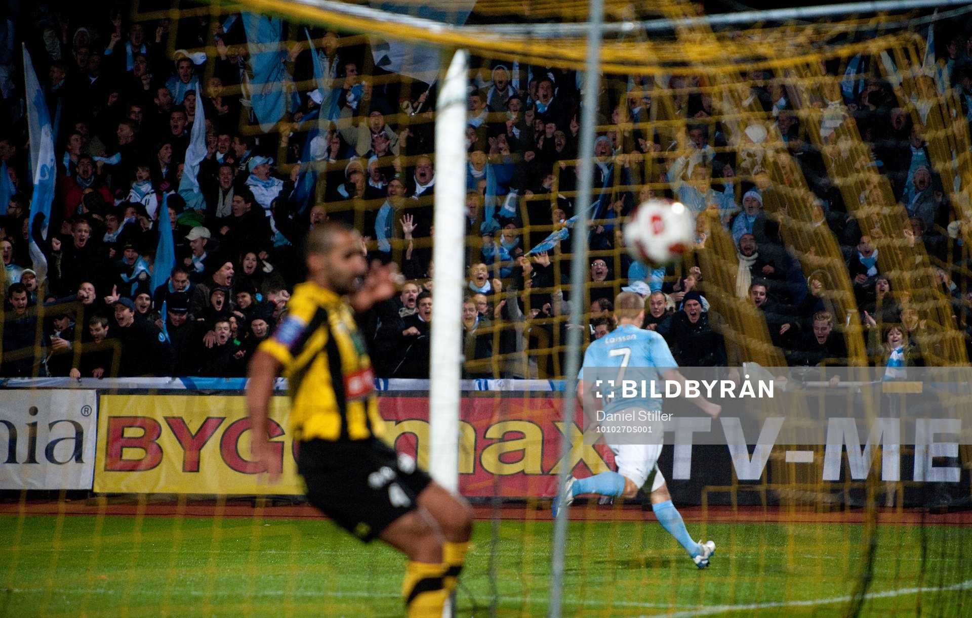 Daniel Larsson, Malmö, gör 0-1