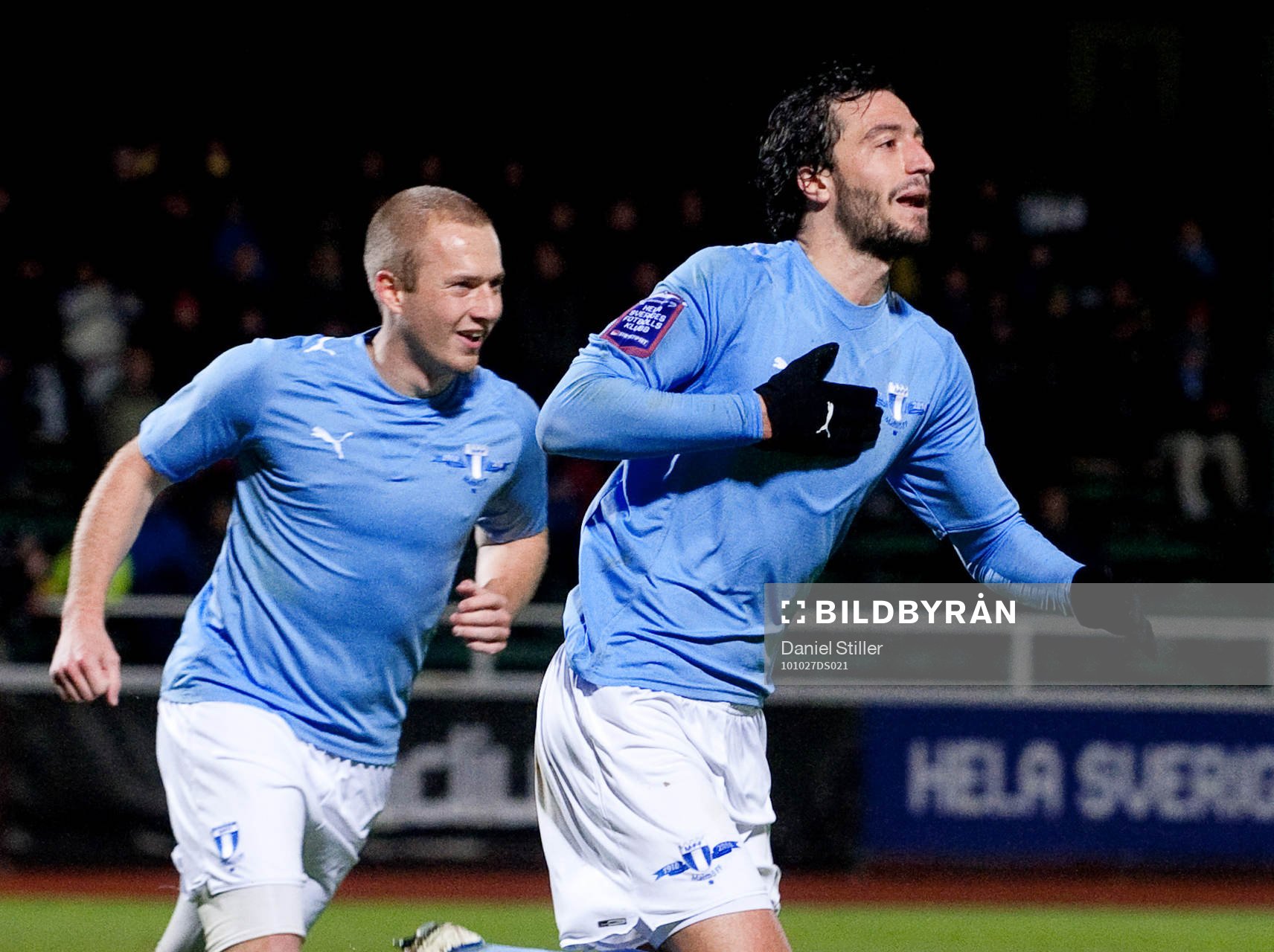 Yago Fernandez, Malmö, gör 0-3, Daniel Larsson, jubel