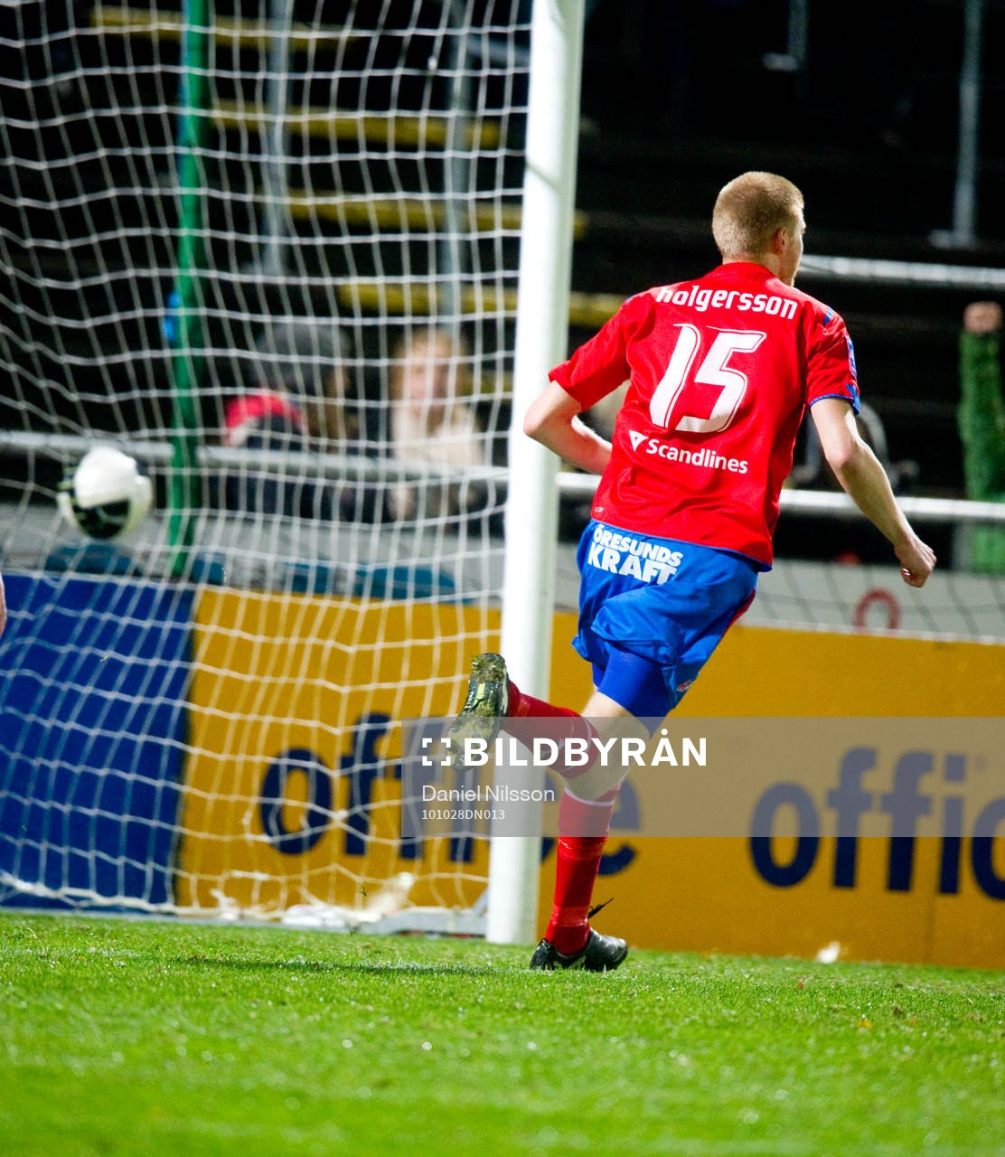 Markus Holgersson, Helsingborg, nickade in 2-0
