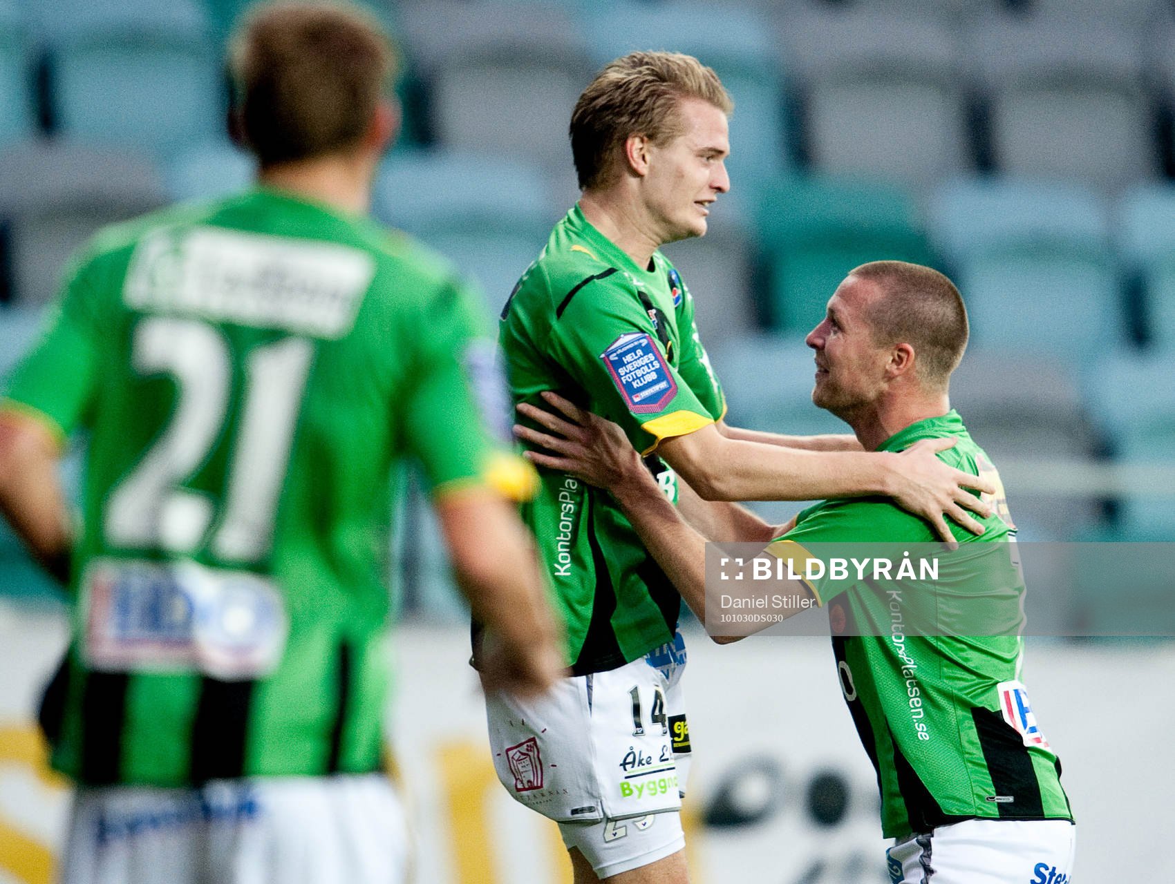 Jonas Lindberg gör 1-0 till Gais. Jubel Jonas Lundén