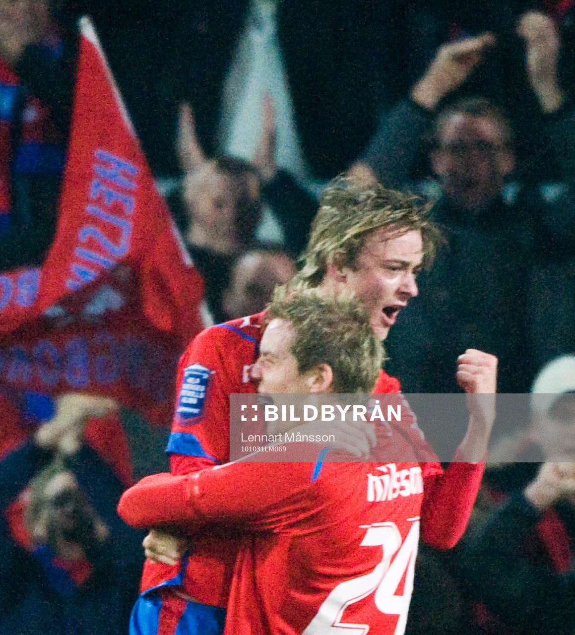 0-1, Rasmus Jönsson, Helsingborg, som grattas av Marcus