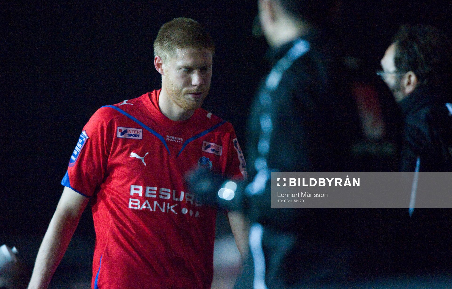 Markus Holgersson, Helsingborg, utgick skadad. Skada