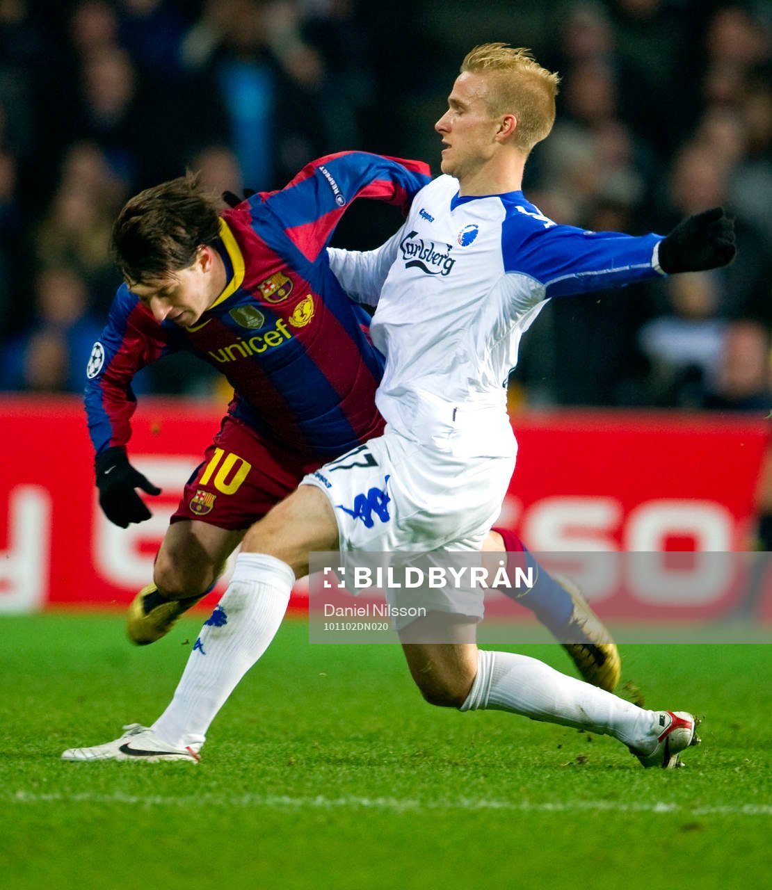 Oscar Wendt, Köpenhamn stoppar Lionel Messi, Barcelona