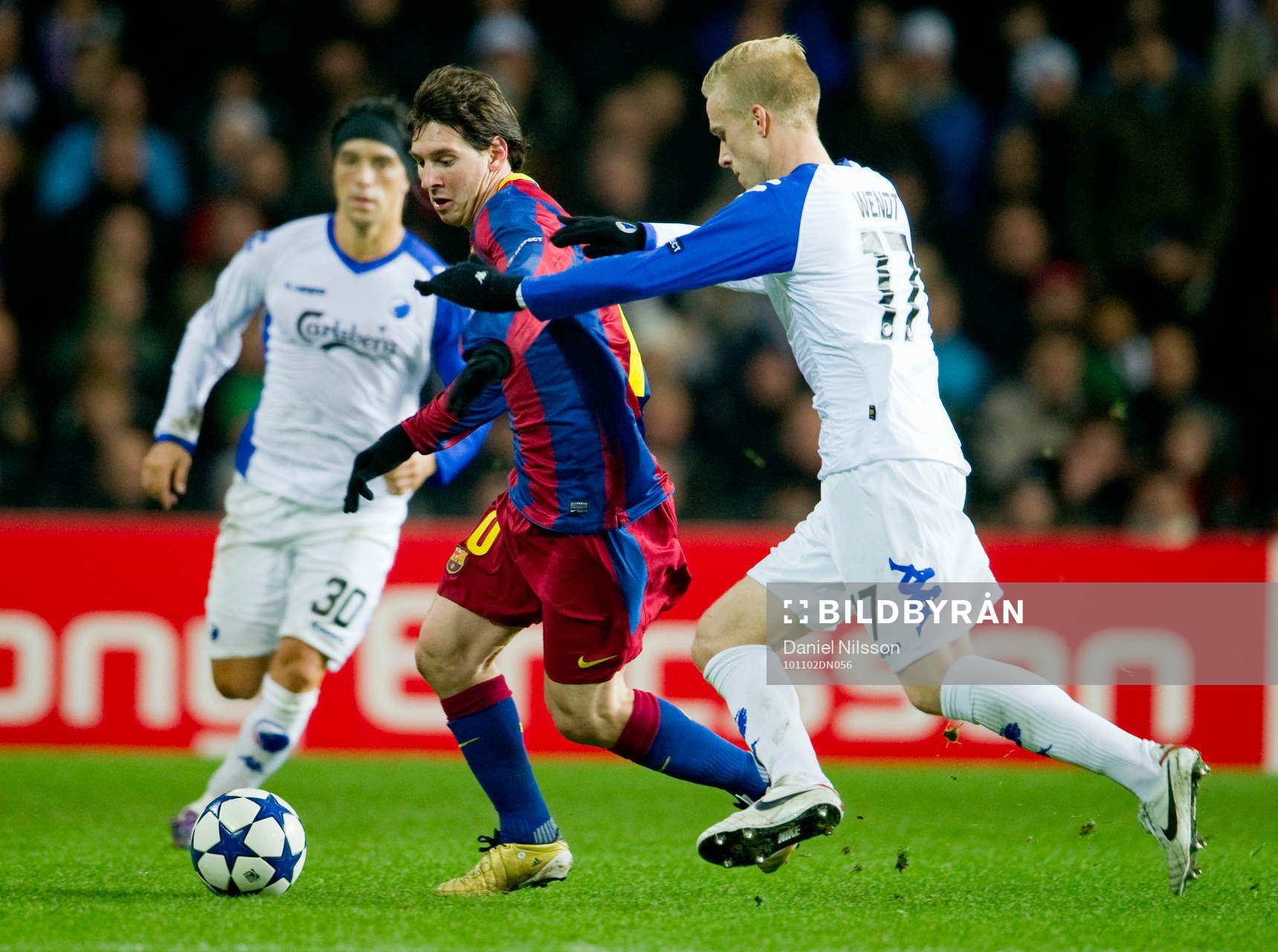 Oscar Wendt, Köpenhamn stoppar Lionel Messi, Barcelona