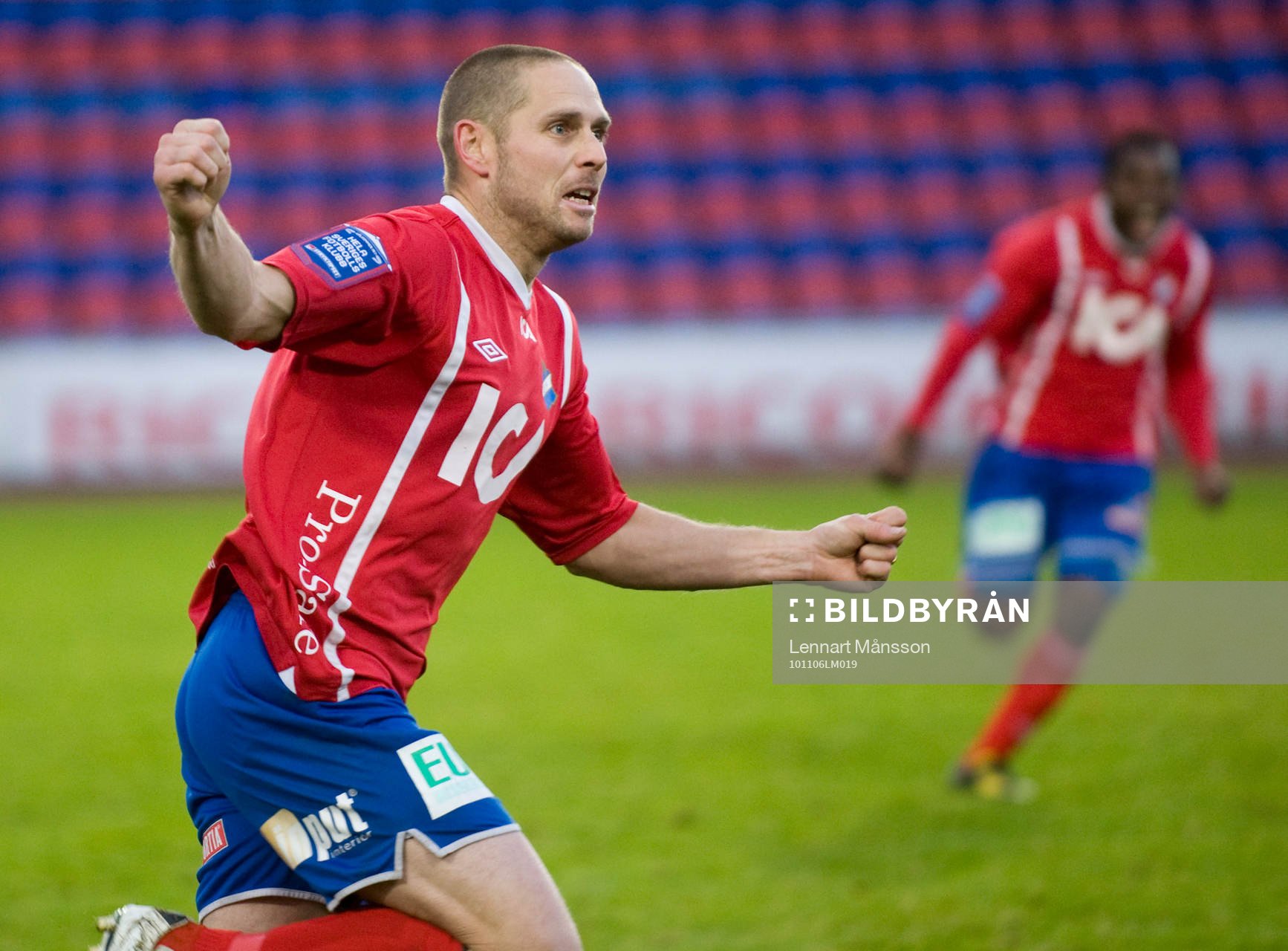  1-1 Daniel Pettersson, Öster, jubel.