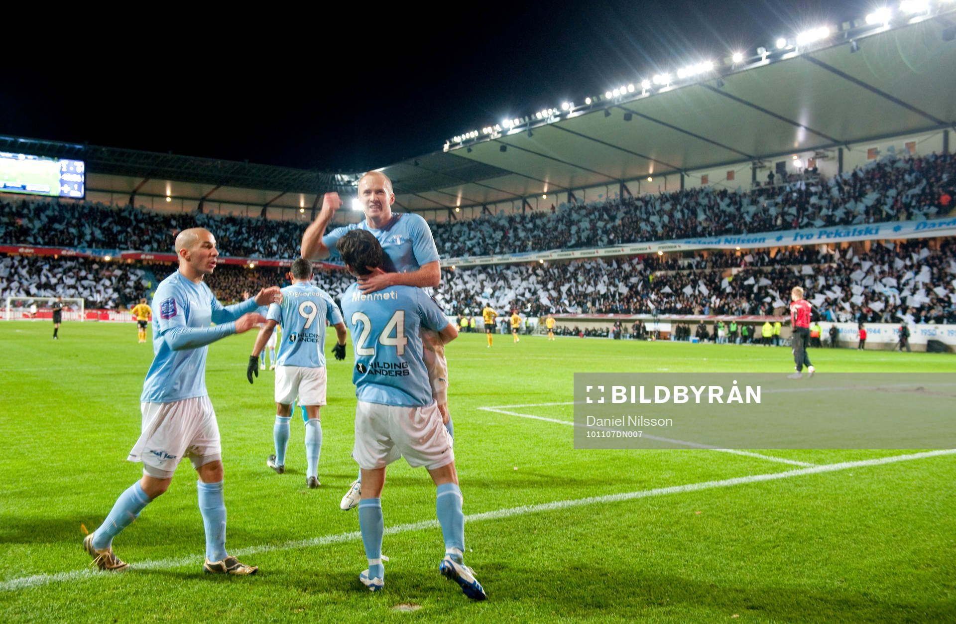 Agon Mehmeti, Malmö gjorde 2-0. Jubel