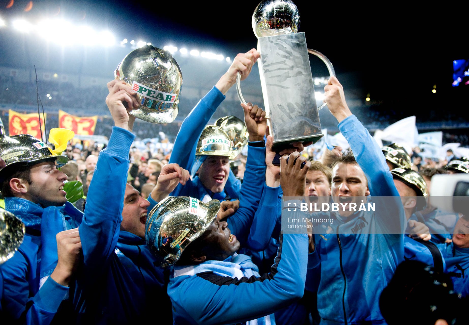 MFF vinner SM-guld. Svenska Mästare 2010, jubel, glädje,
