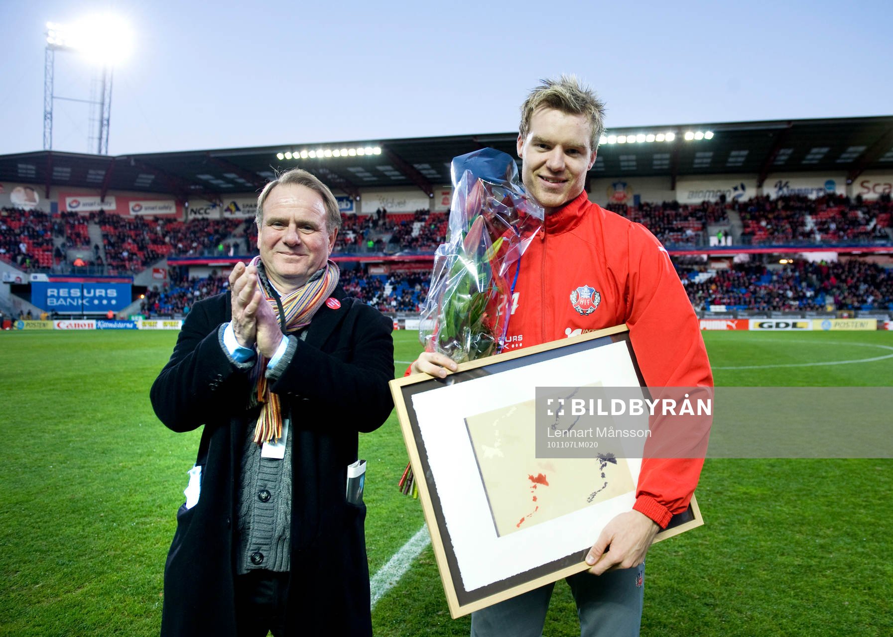 Marcus Nilsson, Helsingborg, prisbelönas av Pelle