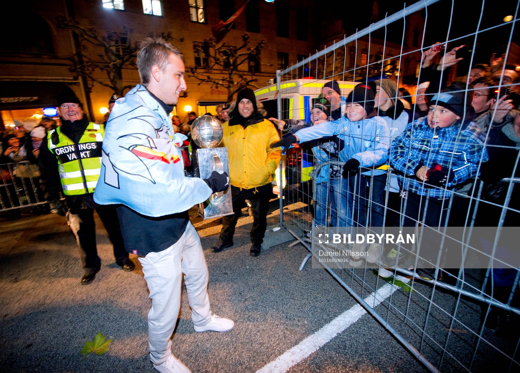Fotboll, Malmö FF, Svenska Mästare, firar sitt SM guld