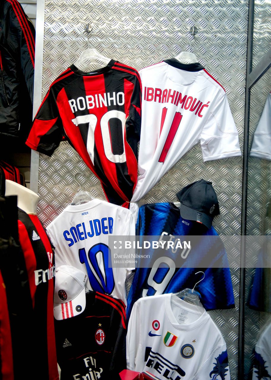 Fotboll, Italiensk liga, Serie A, Milan store, souvenir