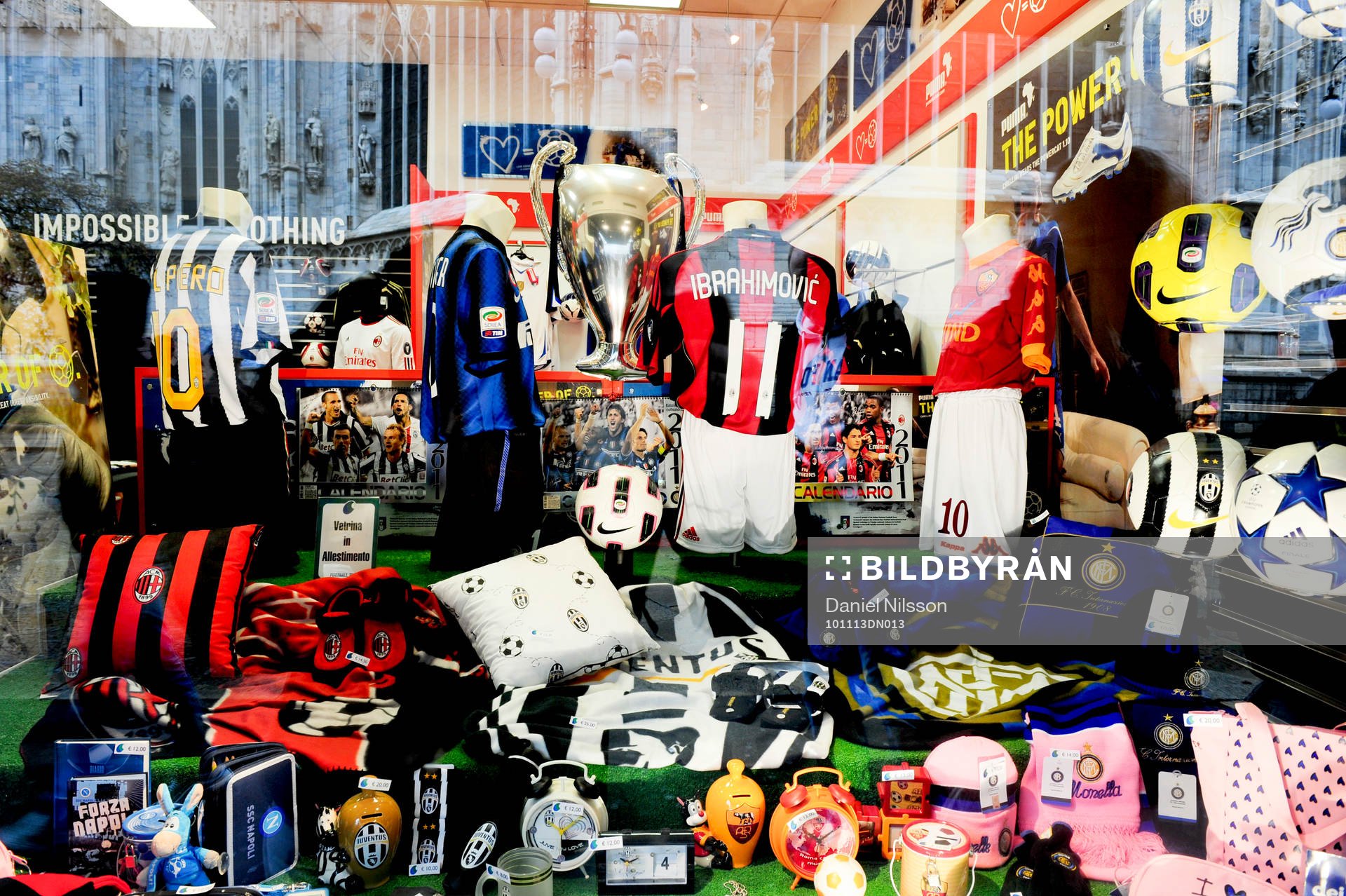 Fotboll, Italiensk liga, Serie A, Milan store, souvenir