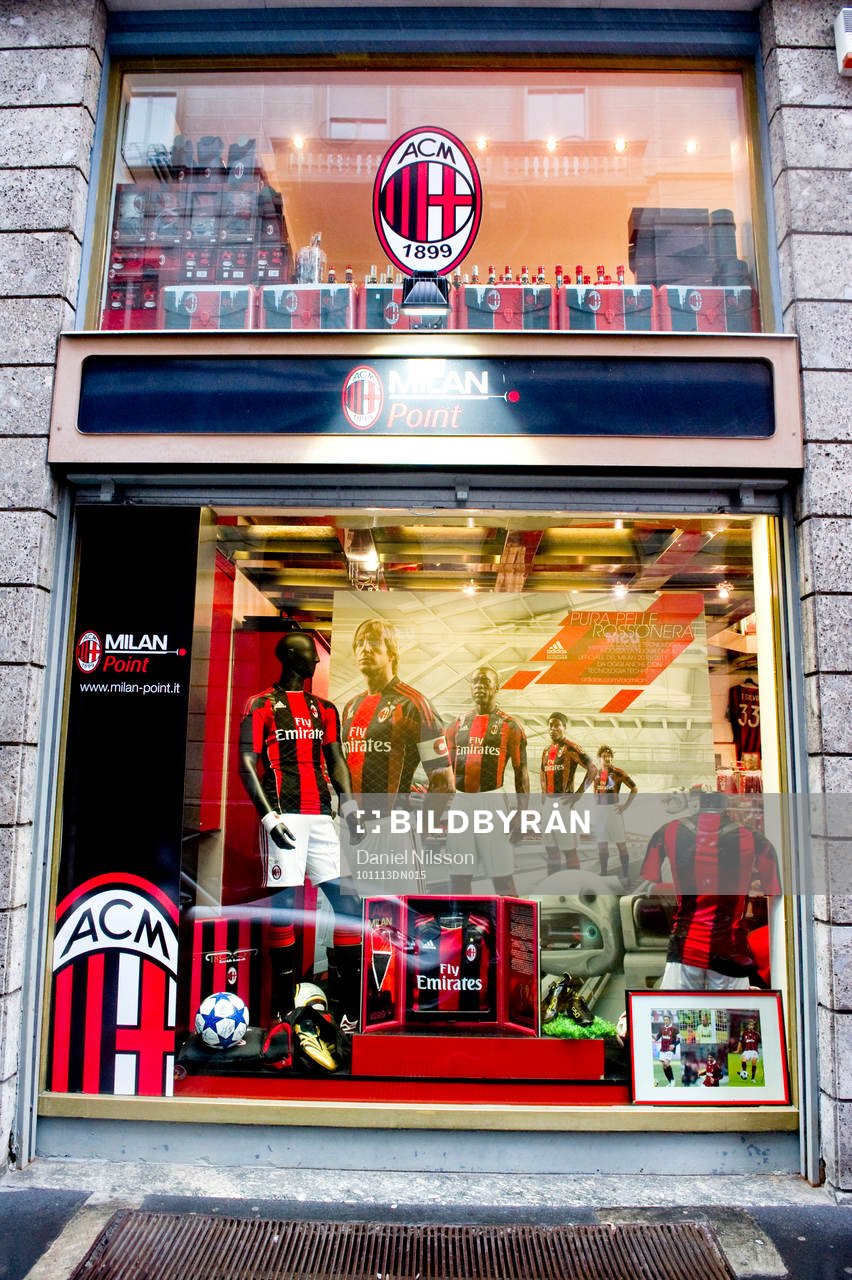 Fotboll, Italiensk liga, Serie A, Milan store, souvenir