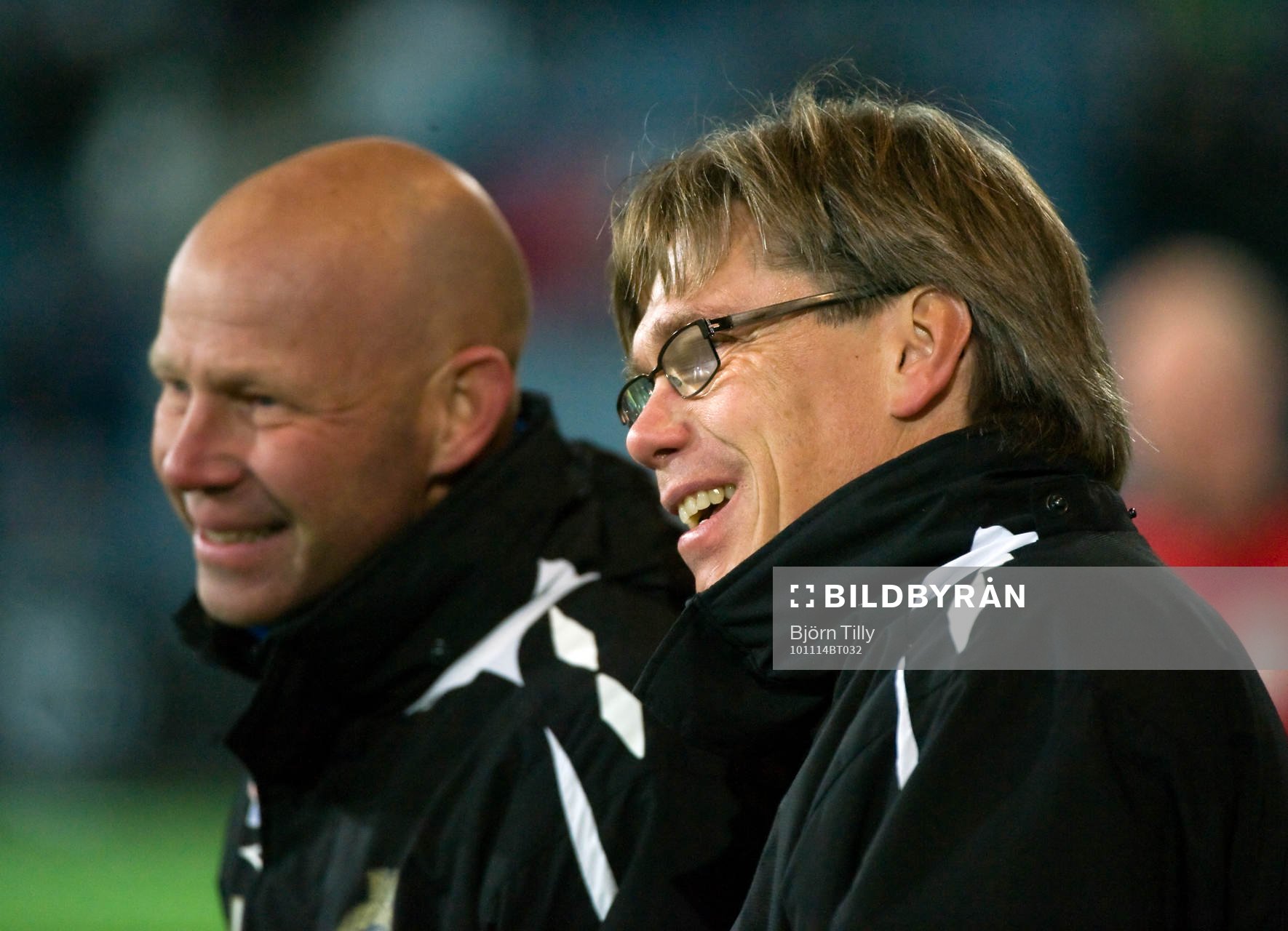 Urban Hammar och Per Olsson, tränare Gefle