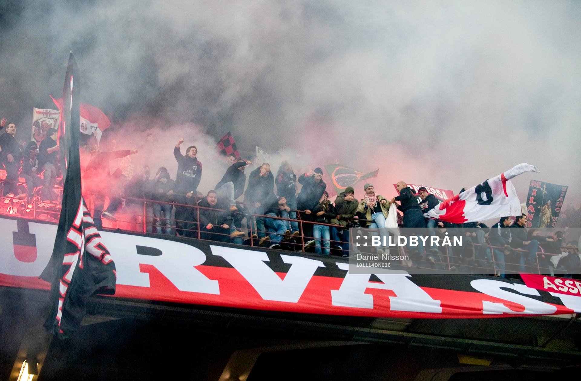 Milan fansen jublade på Curva Sud
