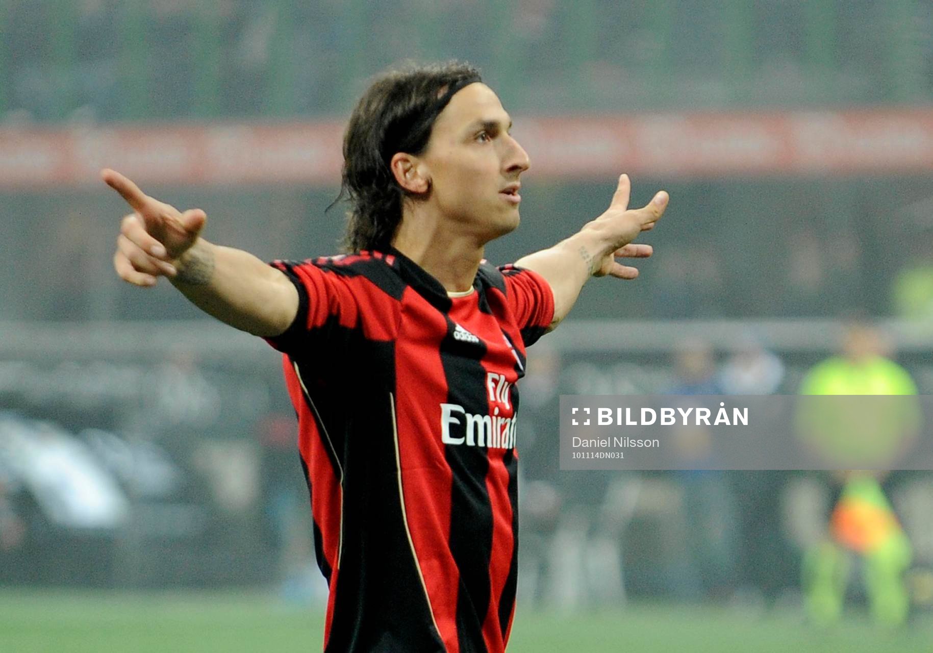Zlatan Ibrahimovic, Milan gjorde 1-0 på straff. Jubel