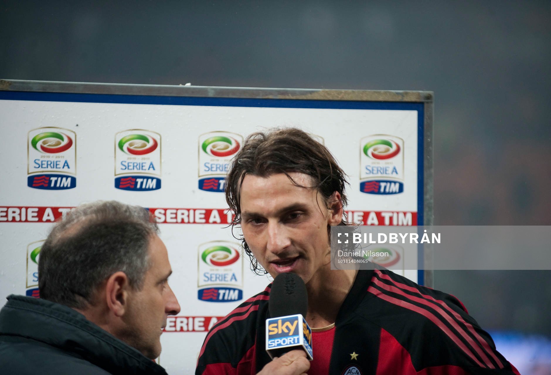 Zlatan Ibrahimovic, Milan, blir intervjuvad