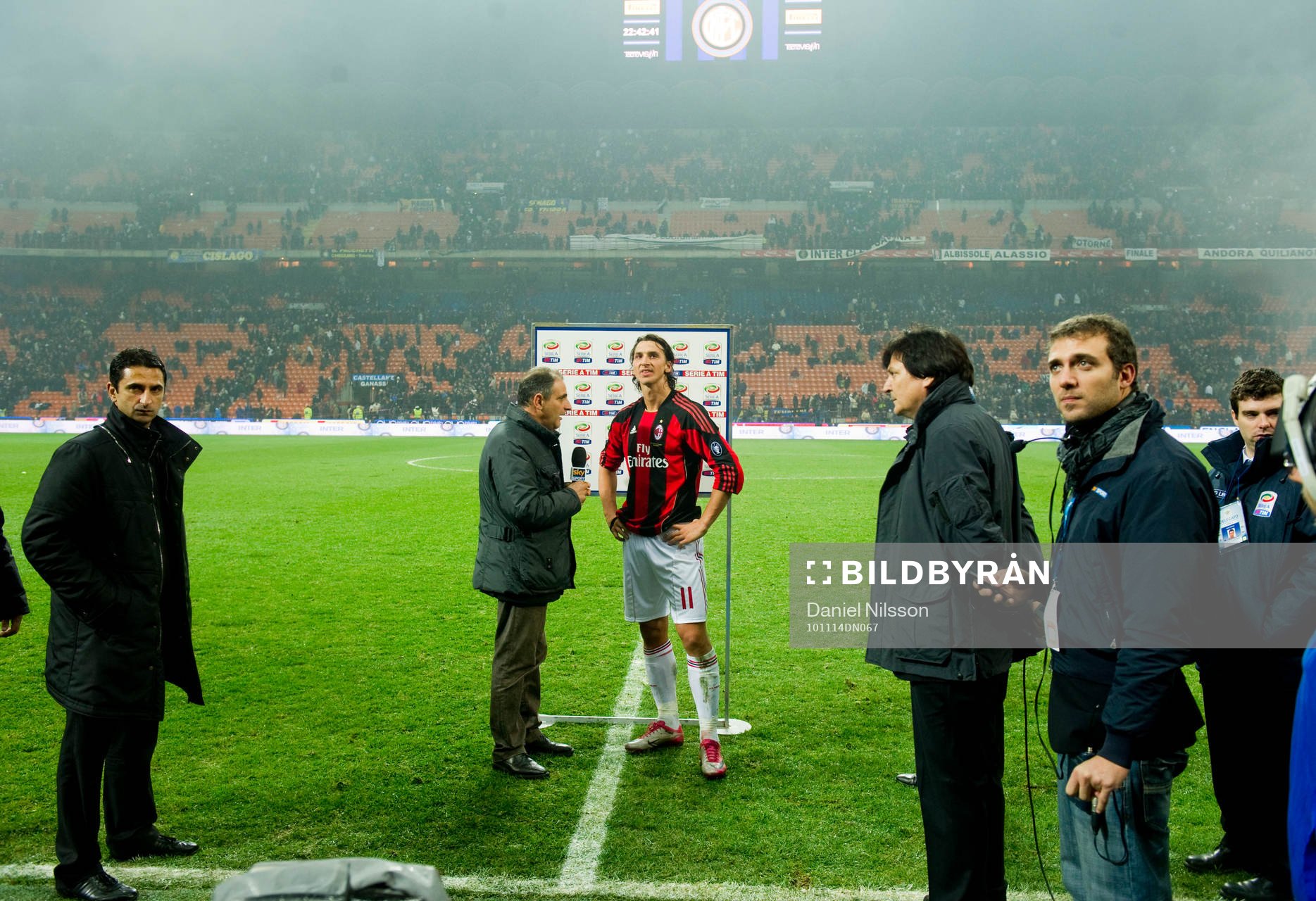 Zlatan Ibrahimovic, blir intervjuvad