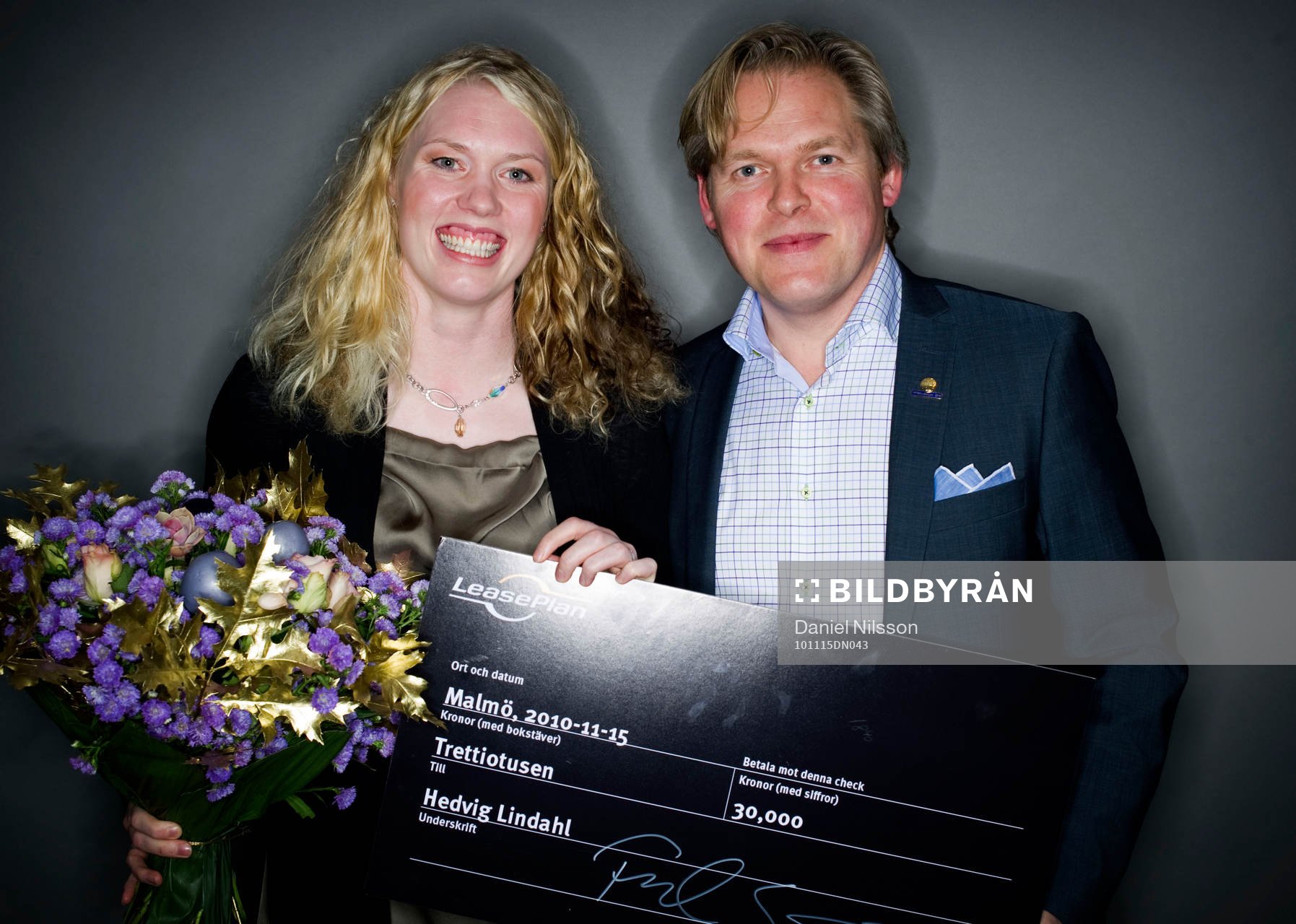 Lease Plan pris till Hedvig Lindahl priset delades ut av