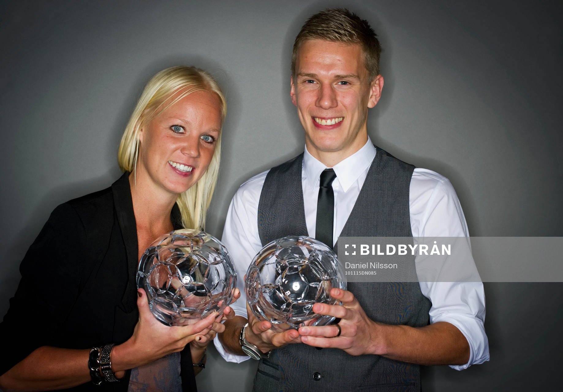 Årets mittfältare Caroline Seger och Pontus Wernbloom