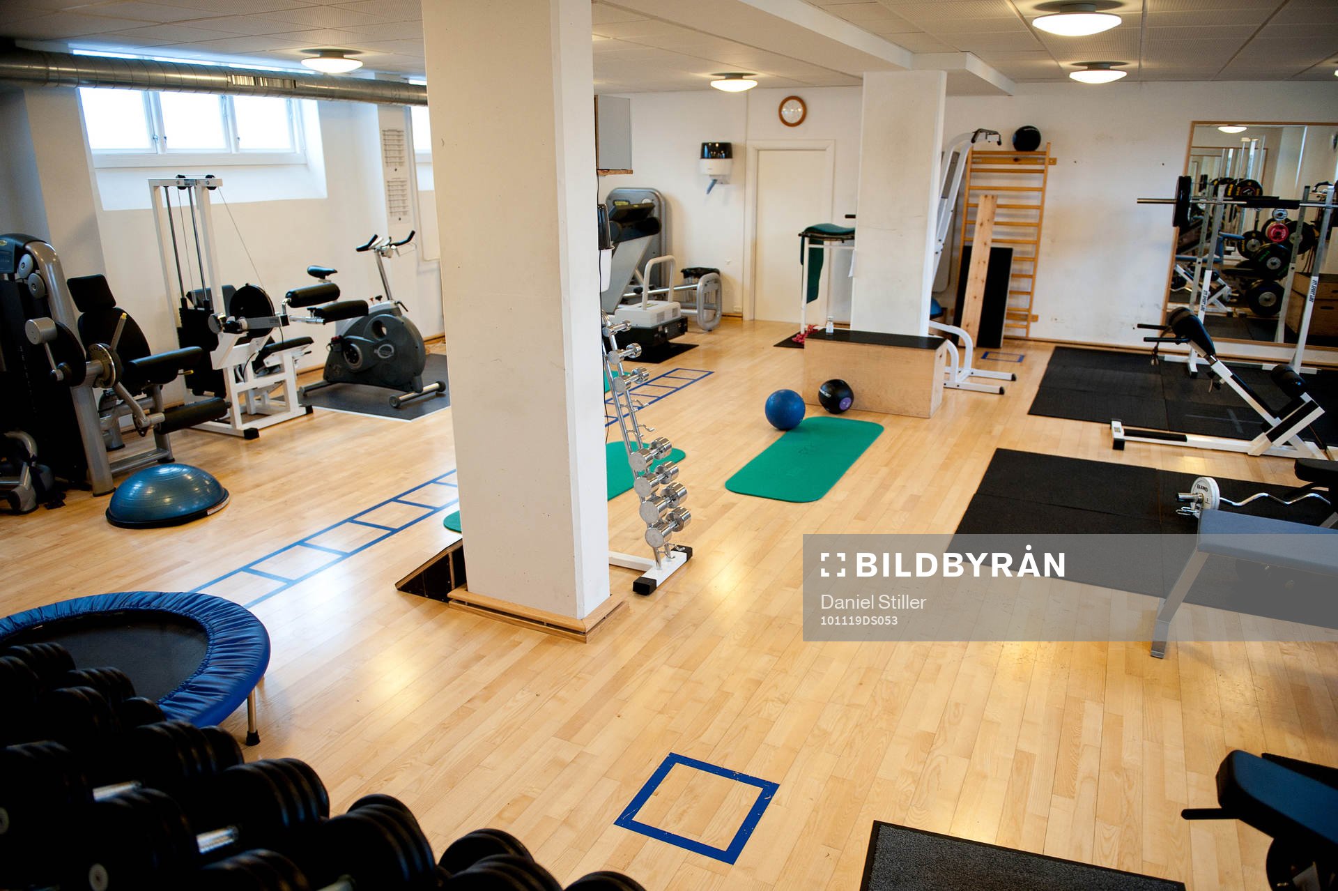 Träningshall, gym