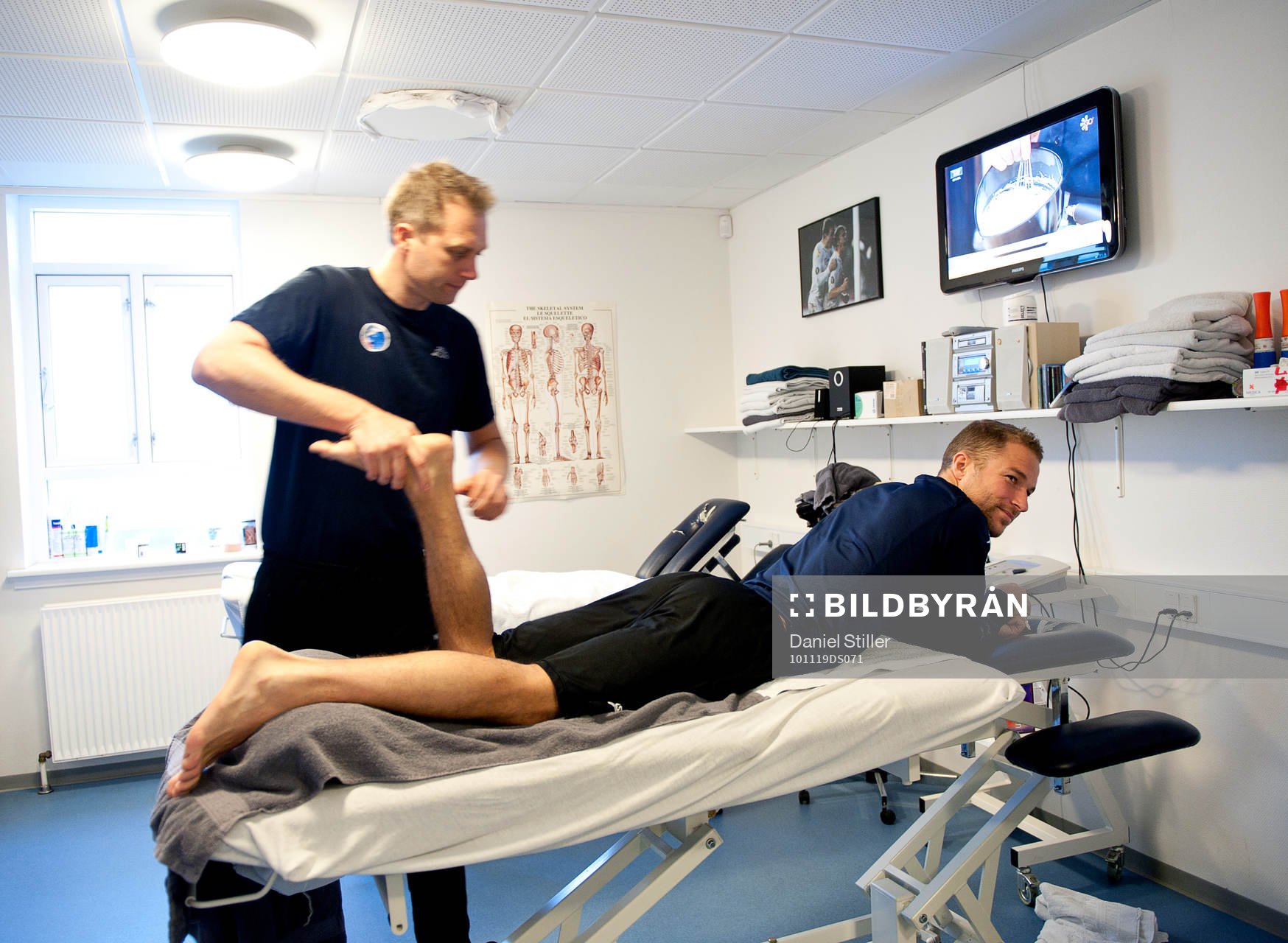 Jörn Tychsen, massör, Hjalte Nörregaard, spelare FCK.